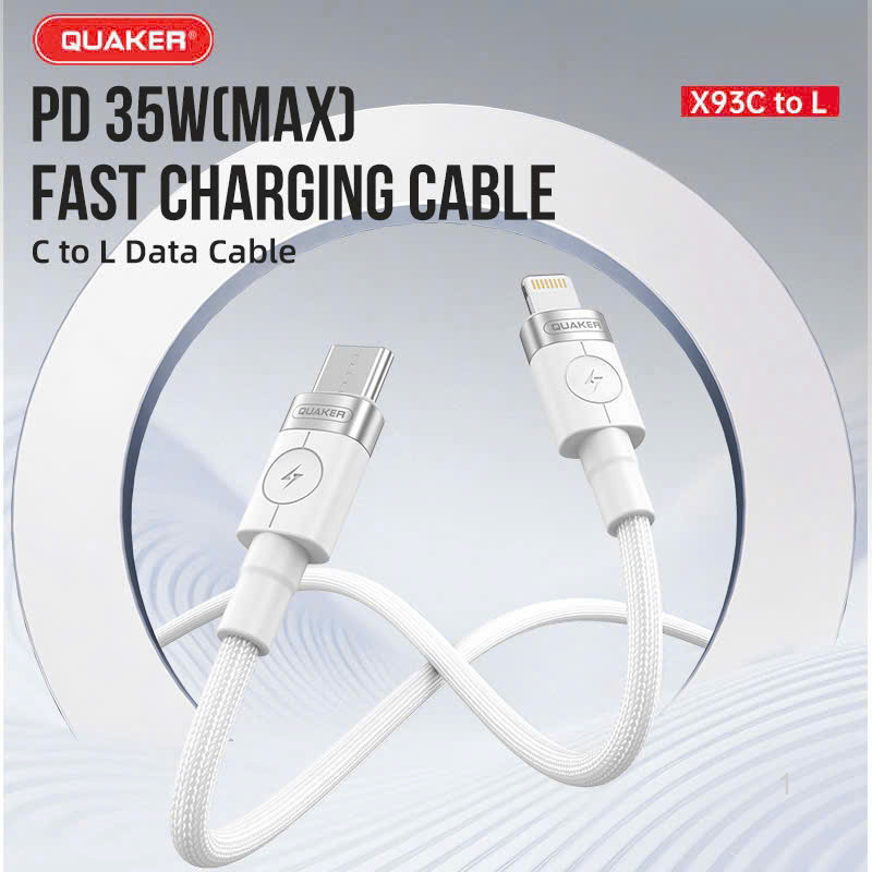 Cáp sạc Quaker X93 TypeC to Lightning - 100W