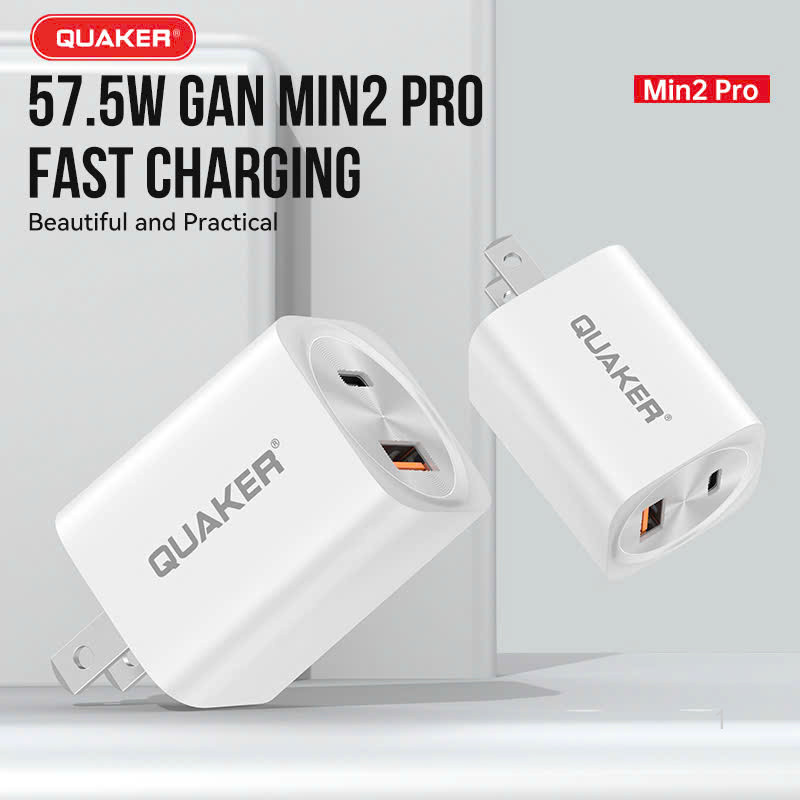 Củ Sạc Nhanh Quaker Min2 Pro - 57.5W GaN Pro8