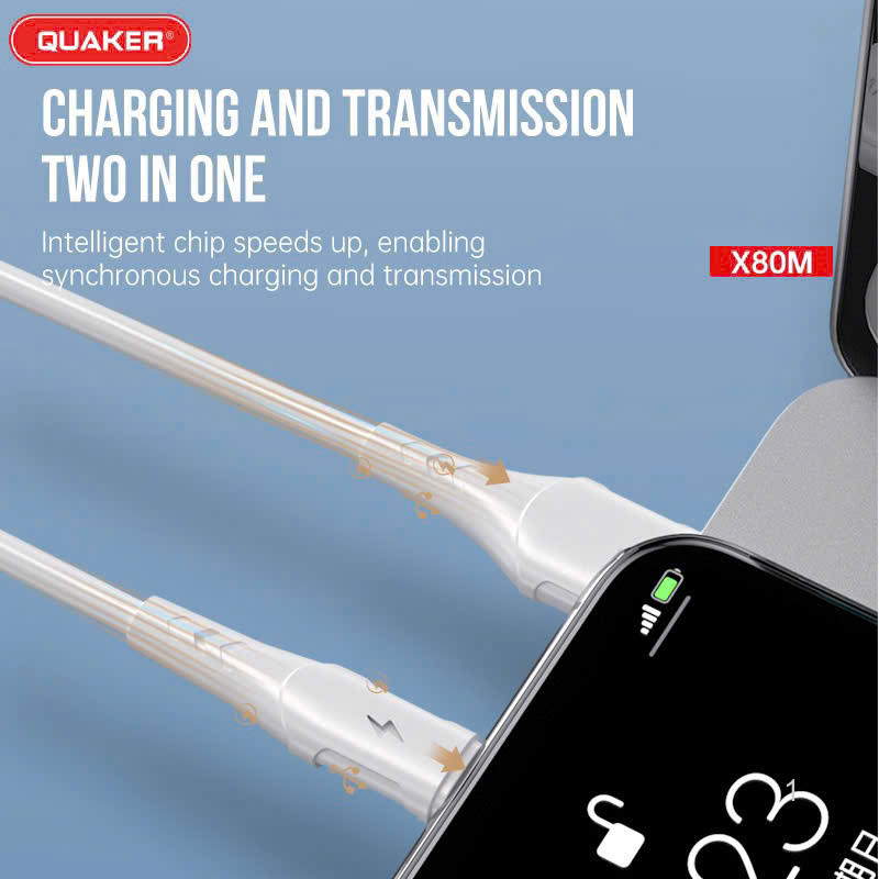 Cáp Sạc Nhanh Quaker X80 - 3A
