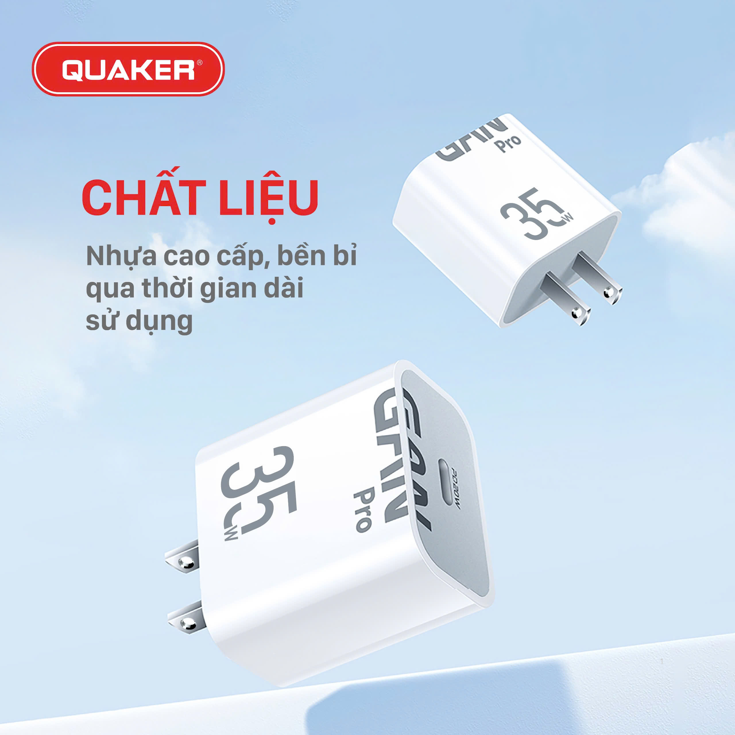 Củ Sạc Quaker H06 USB Type-C PD - 35W GaN