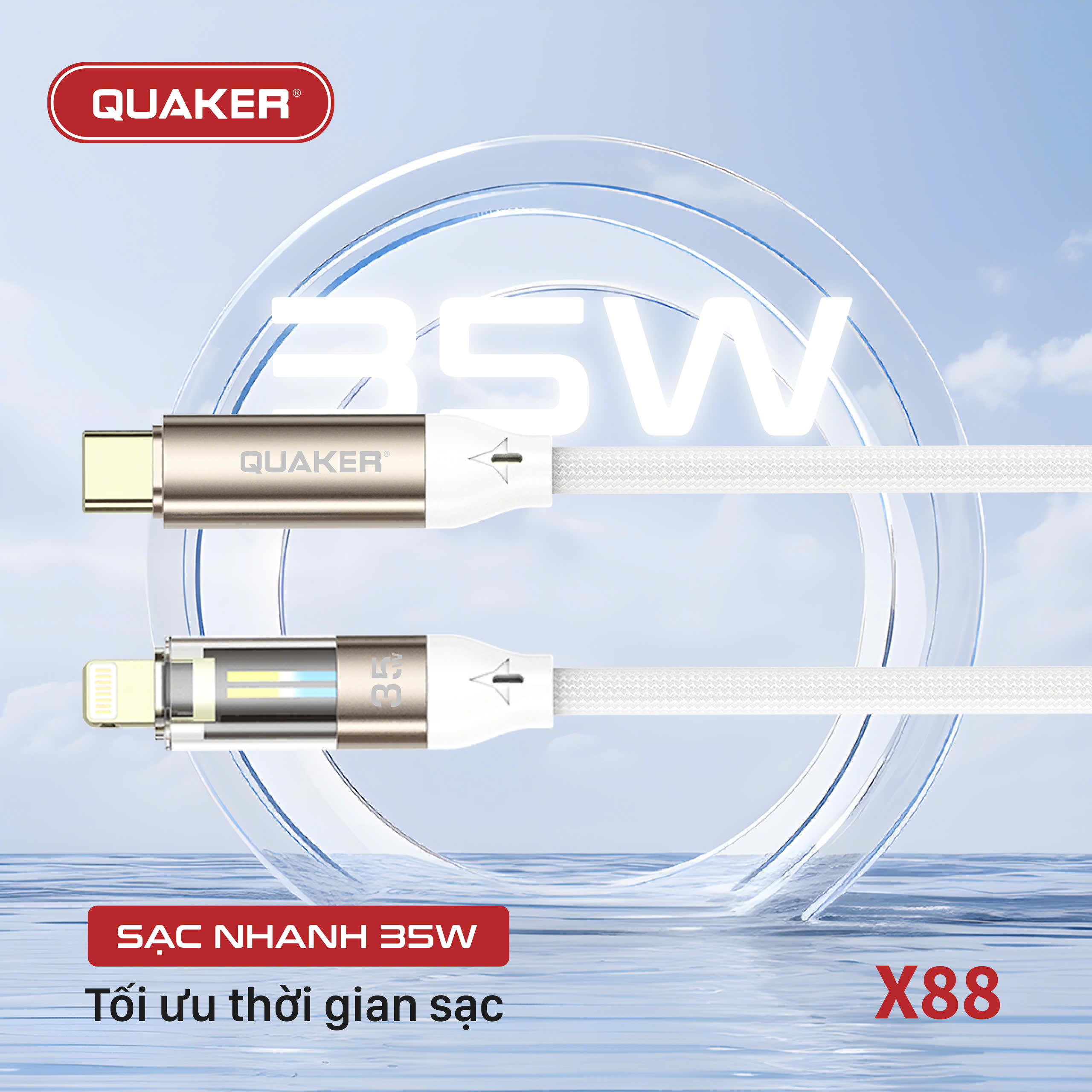 Cáp Sạc Thông Minh Quaker X88