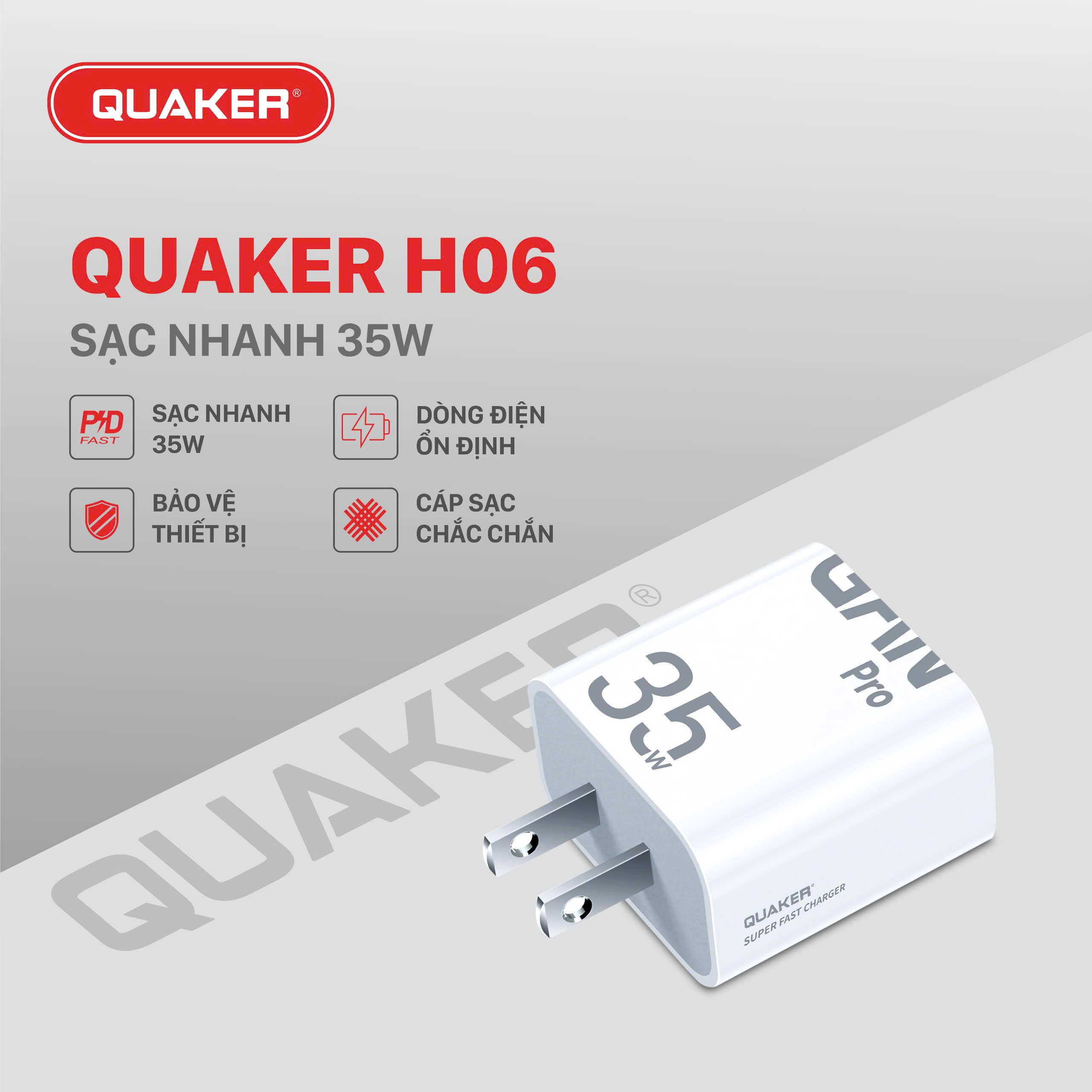 Củ sạc Quaker H06