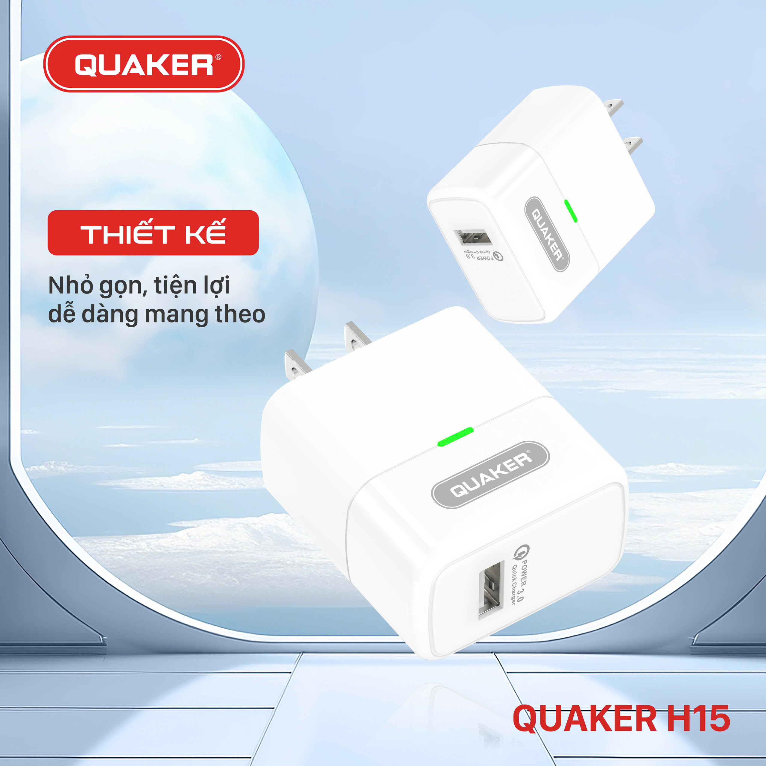 Củ sạc nhanh Quaker H15