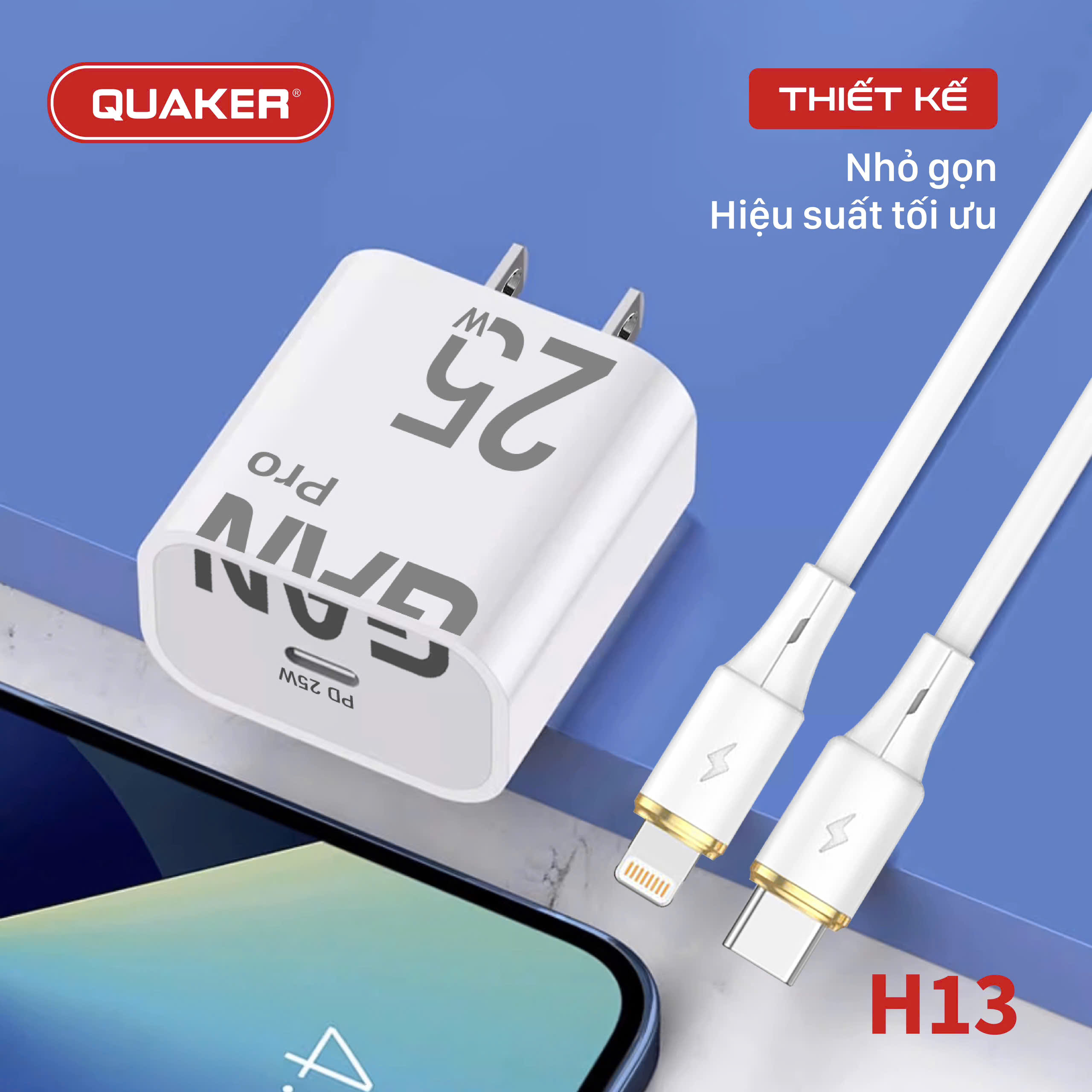 Củ sạc Quaker H13