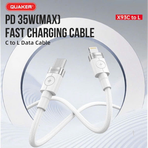 Cáp sạc Quaker X93 TypeC to Lightning - 100W