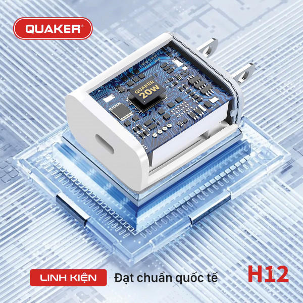 Củ Sạc Nhanh Quaker H12 Type-C - 20W PD