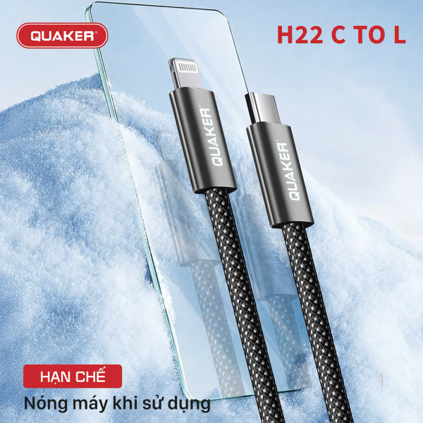 Cáp Sạc Quaker H22 Type-C to Lightning 35W