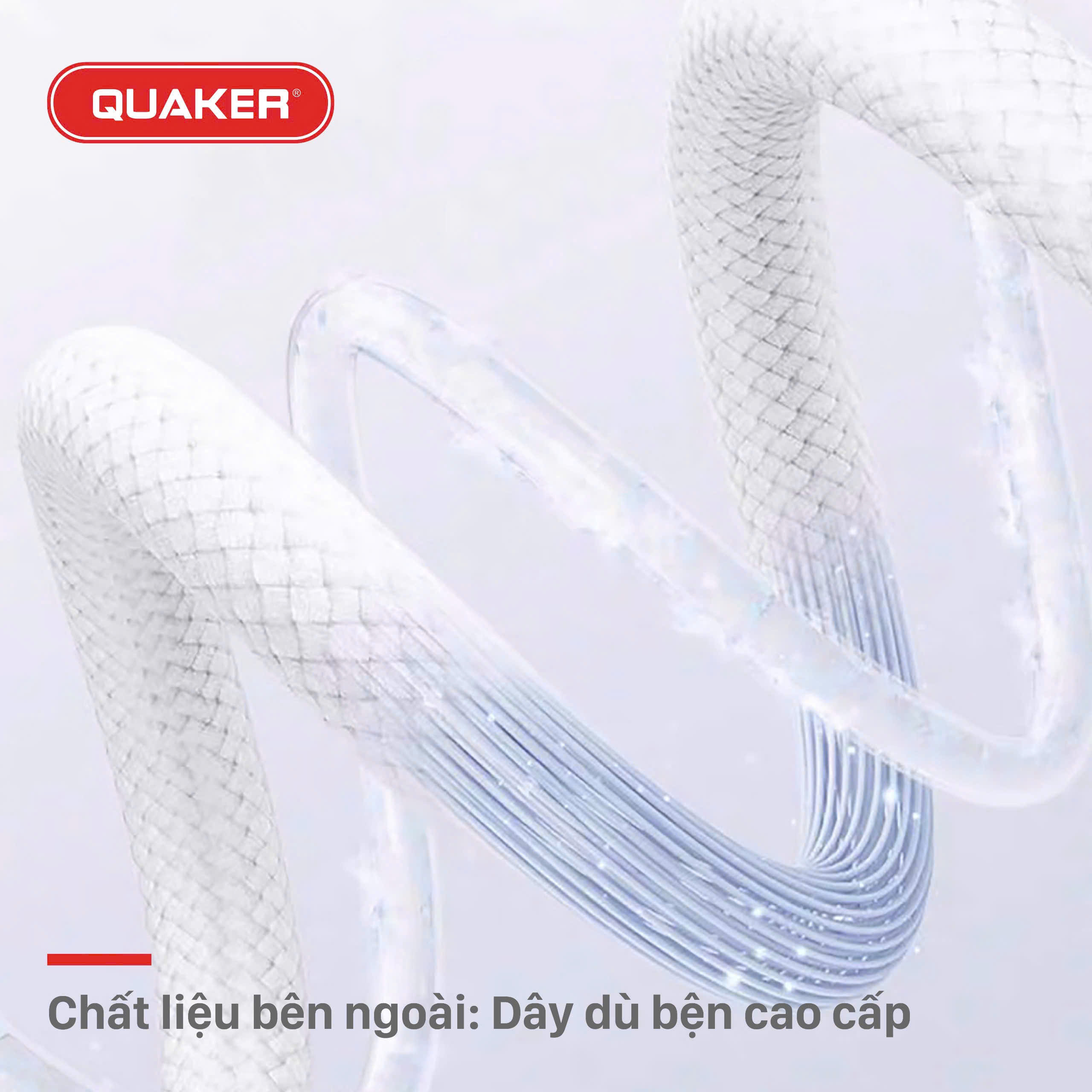 Cáp Sạc Nhanh Quaker H09 – Type-C to Type-C | Công Suất 100W | Dài 1.5M | Siêu Bền – Sạc Đa Thiết Bị