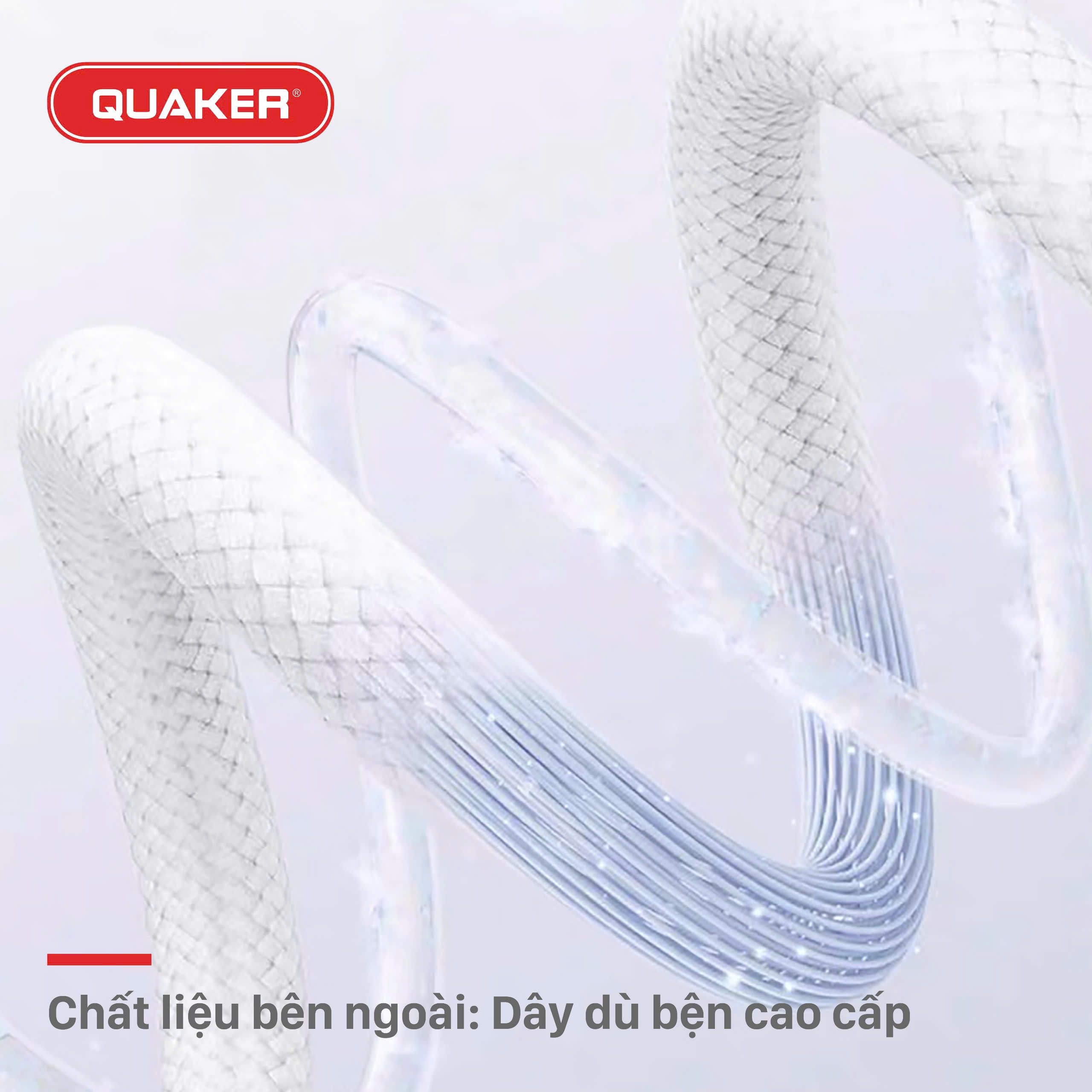 Cáp Sạc Nhanh Quaker H09 – Type-C to Type-C | Công Suất 100W | Dài 1.5M | Siêu Bền – Sạc Đa Thiết Bị
