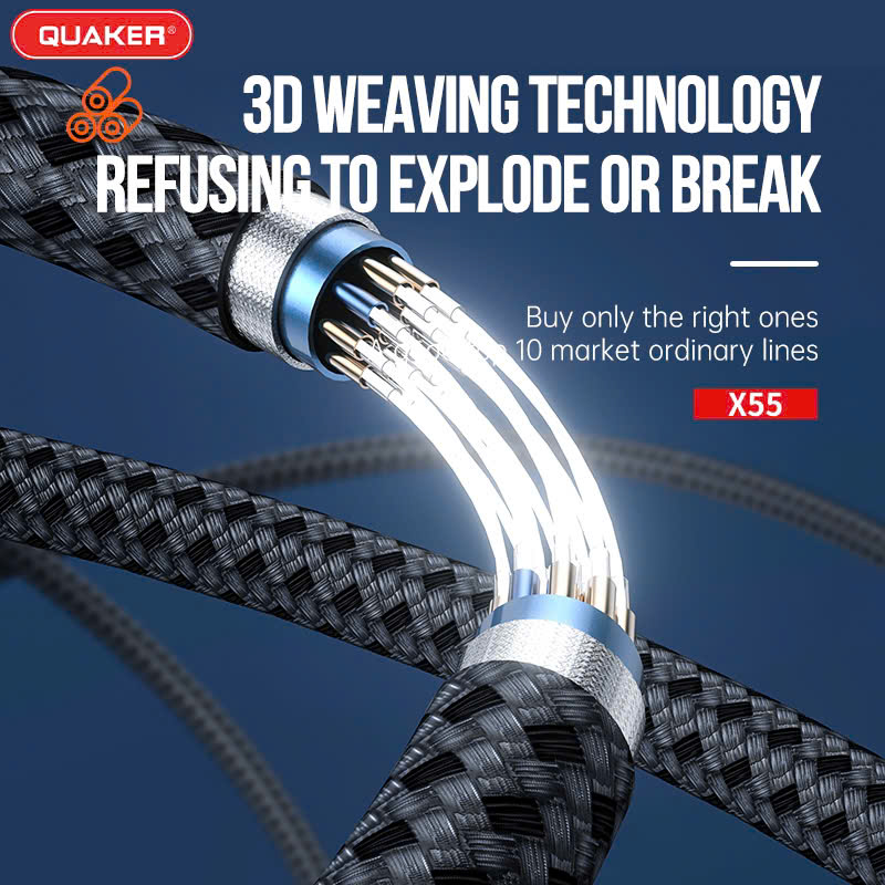 Cáp Dù 3in1 Quaker X55