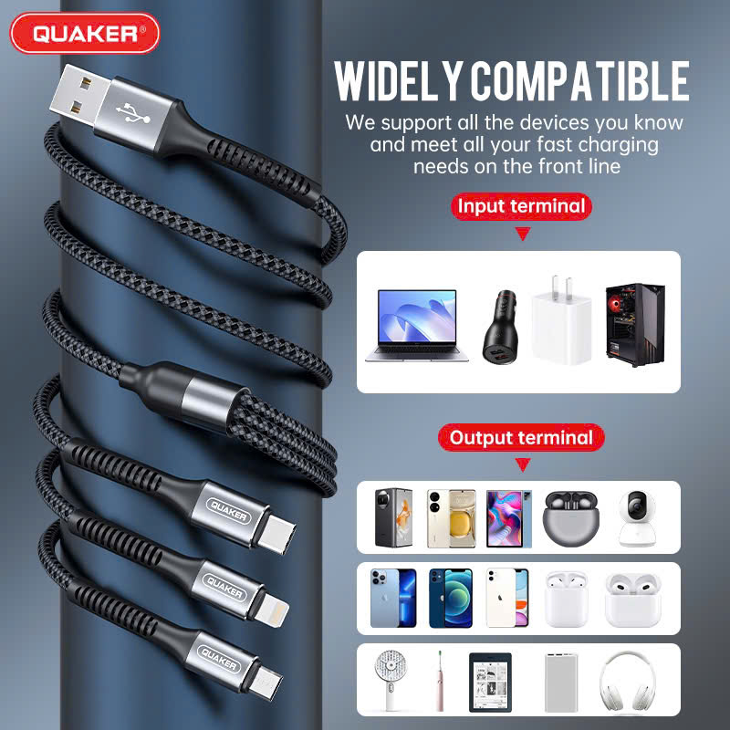 Cáp Dù 3in1 Quaker X55