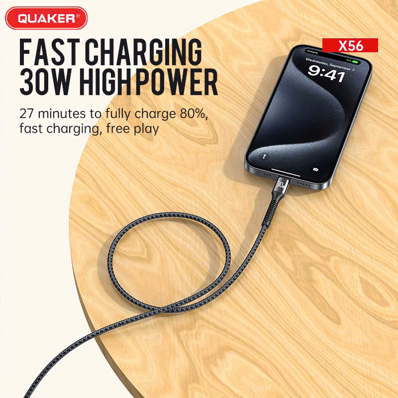 Cáp Sạc PD 30W Quaker X56