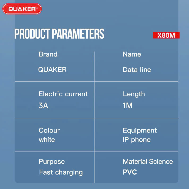 Cáp Sạc Quaker X80