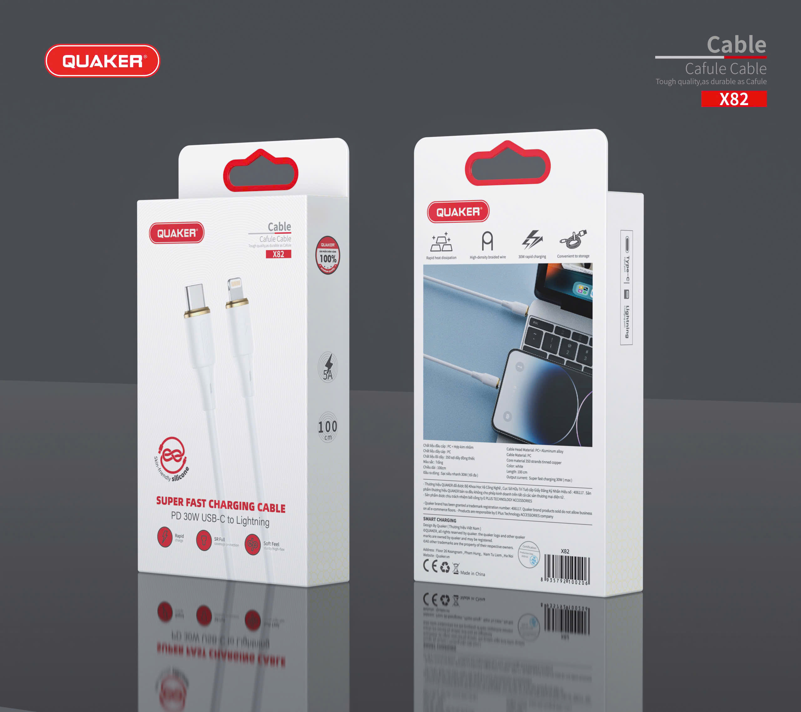Cáp Sạc Nhanh Quaker X82