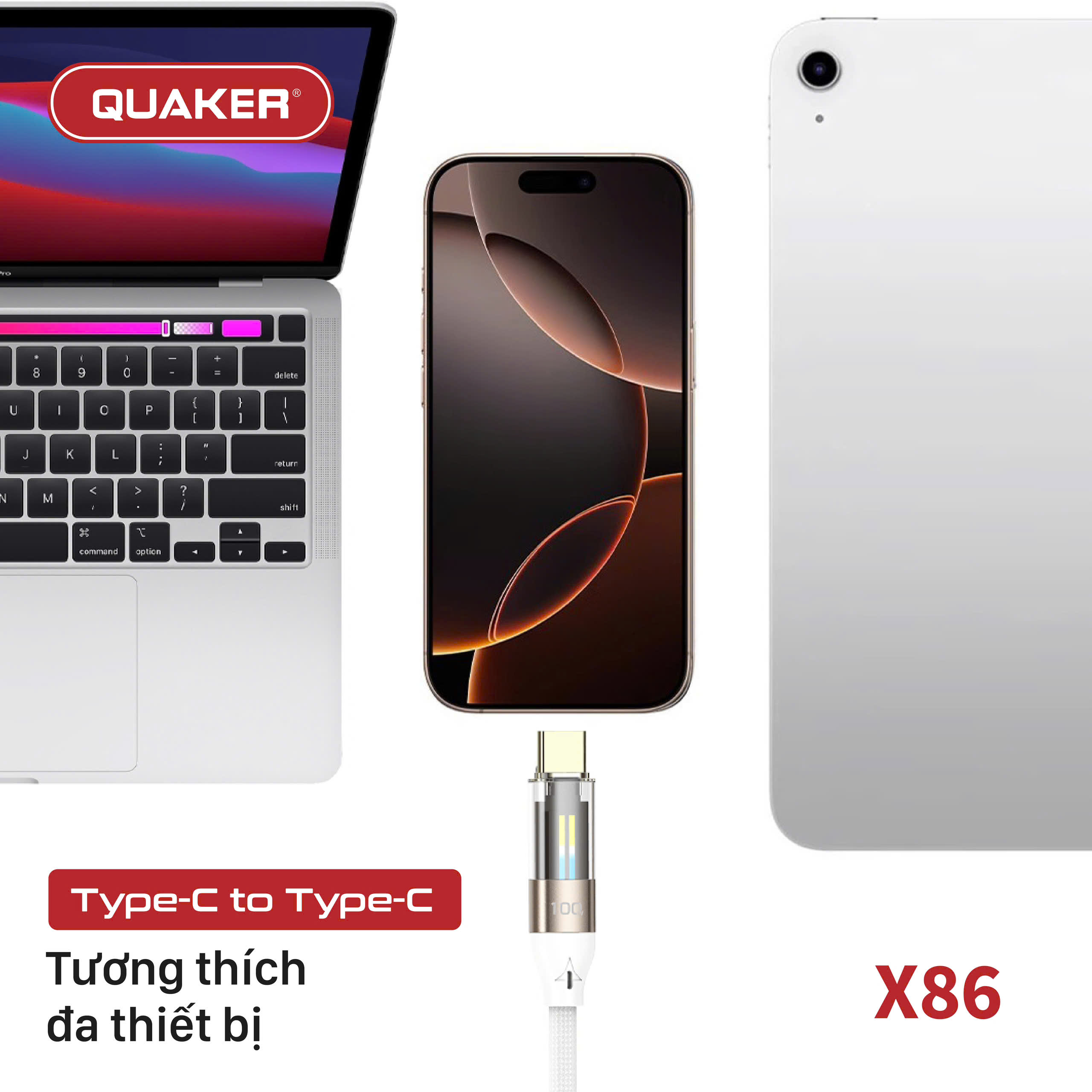 Cáp Sạc Thông Minh Quaker X86