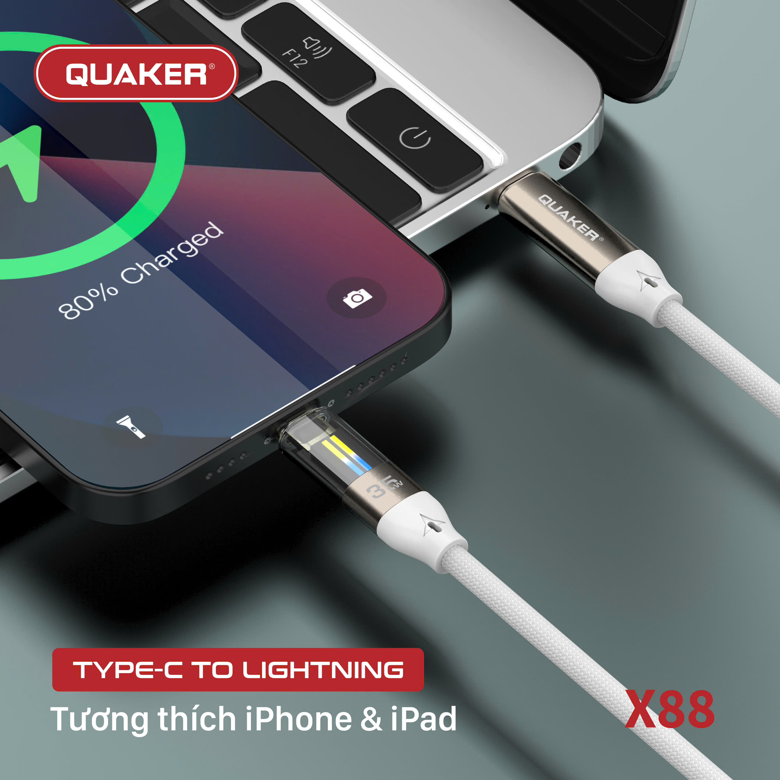 Cáp Sạc Thông Minh Quaker X88