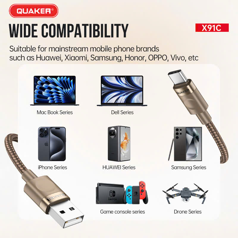 Cáp sạc Quaker X91C