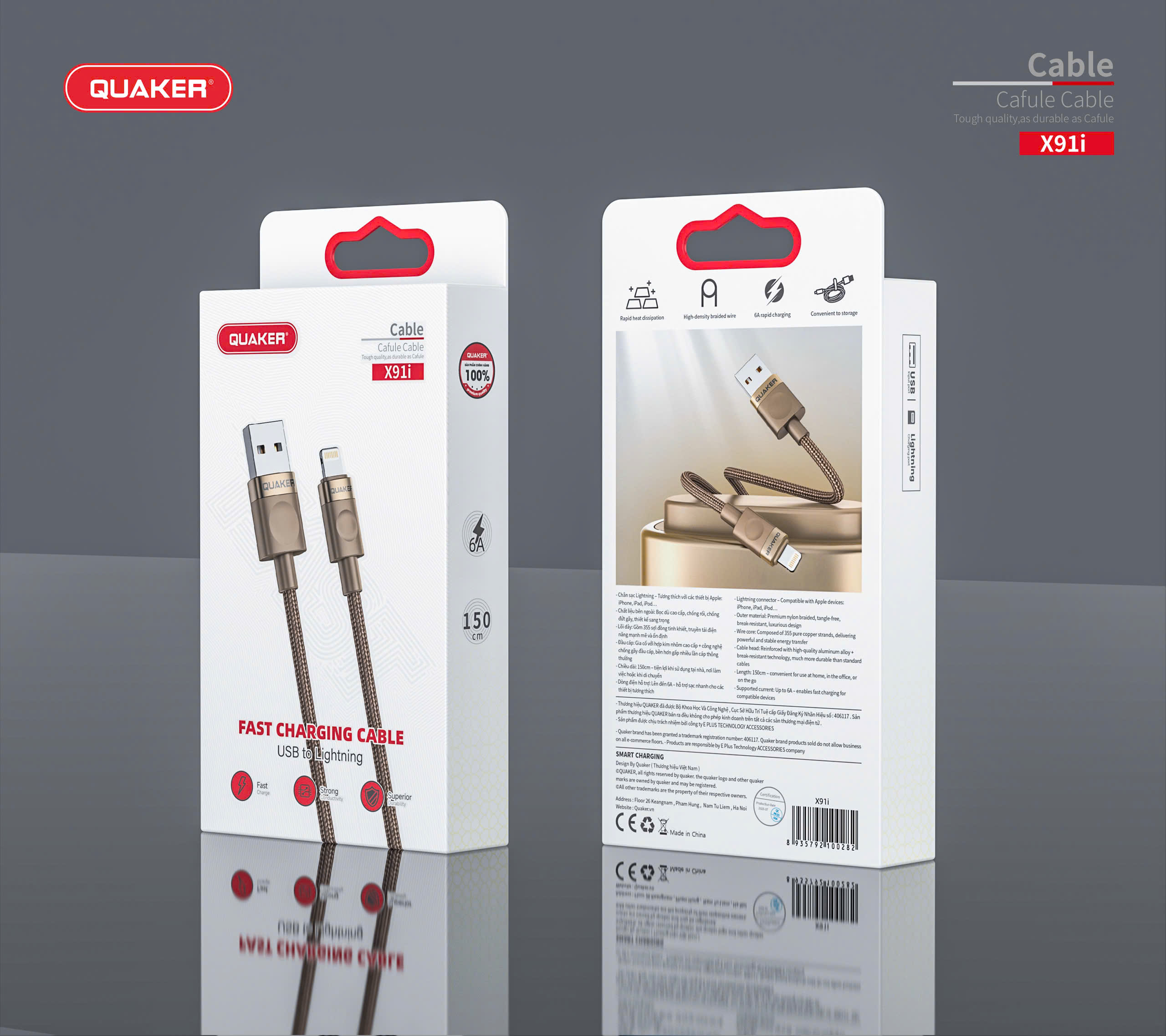 Cáp sạc Quaker X91i