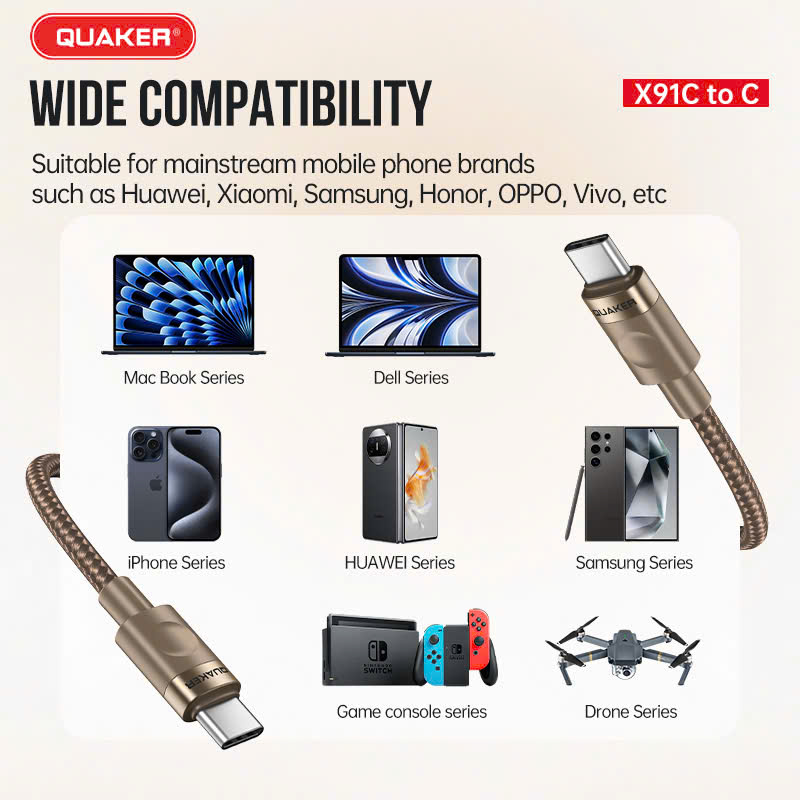 Cáp sạc Quaker X91C-C