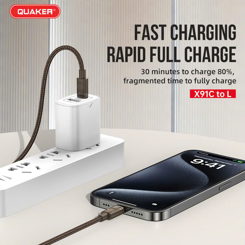 Cáp sạc Quaker X91 C to L