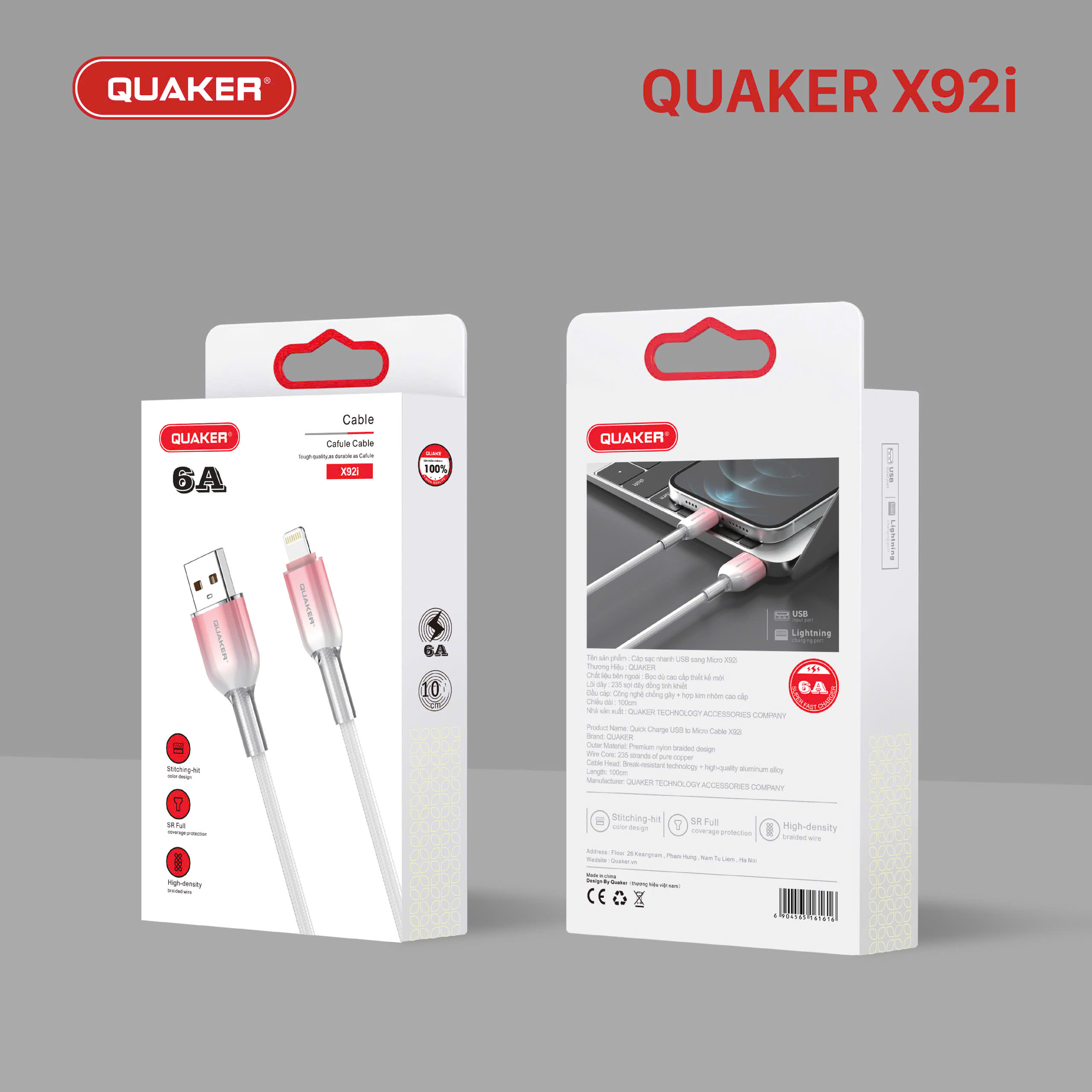 Cáp sạc Quaker X92