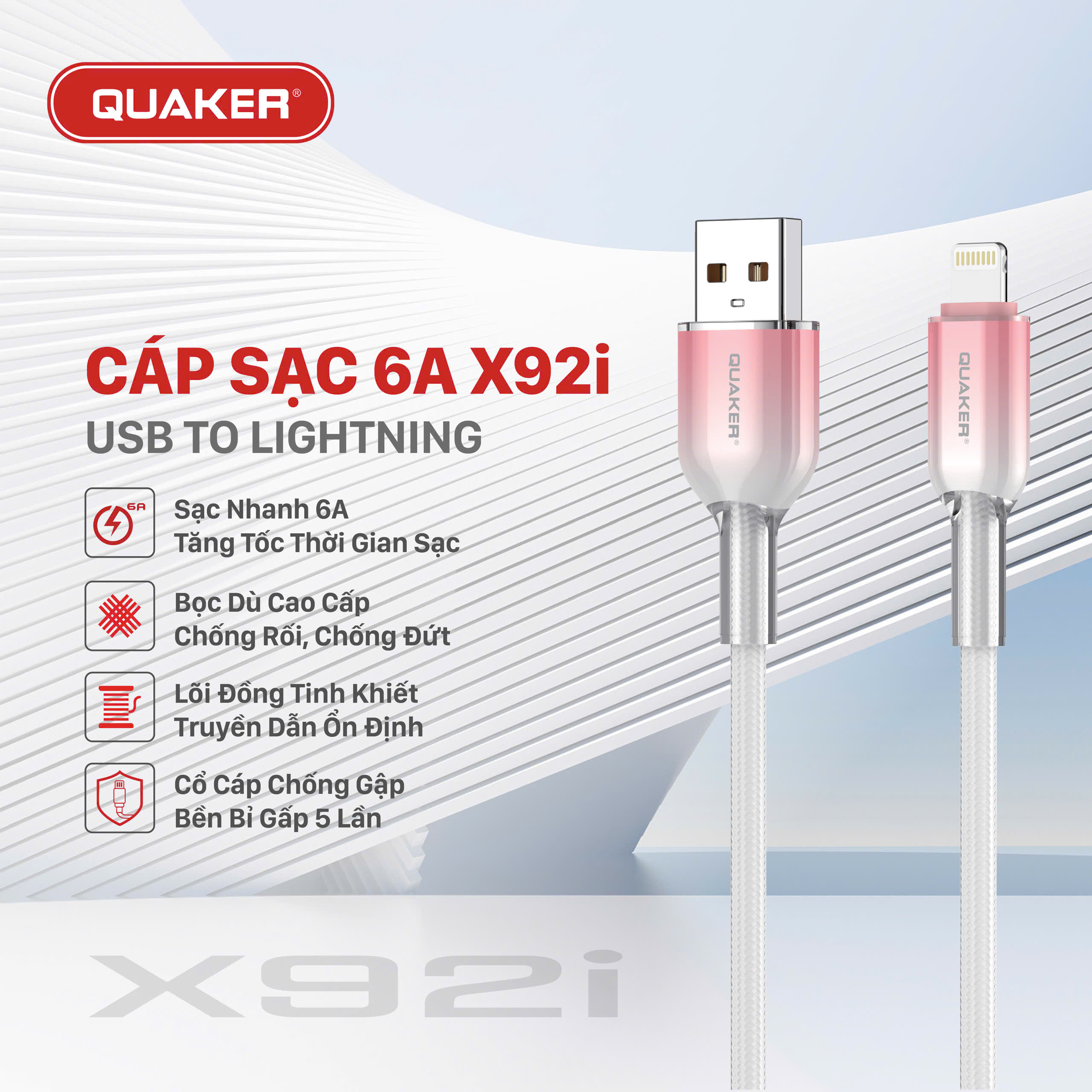 Cáp sạc Quaker X92