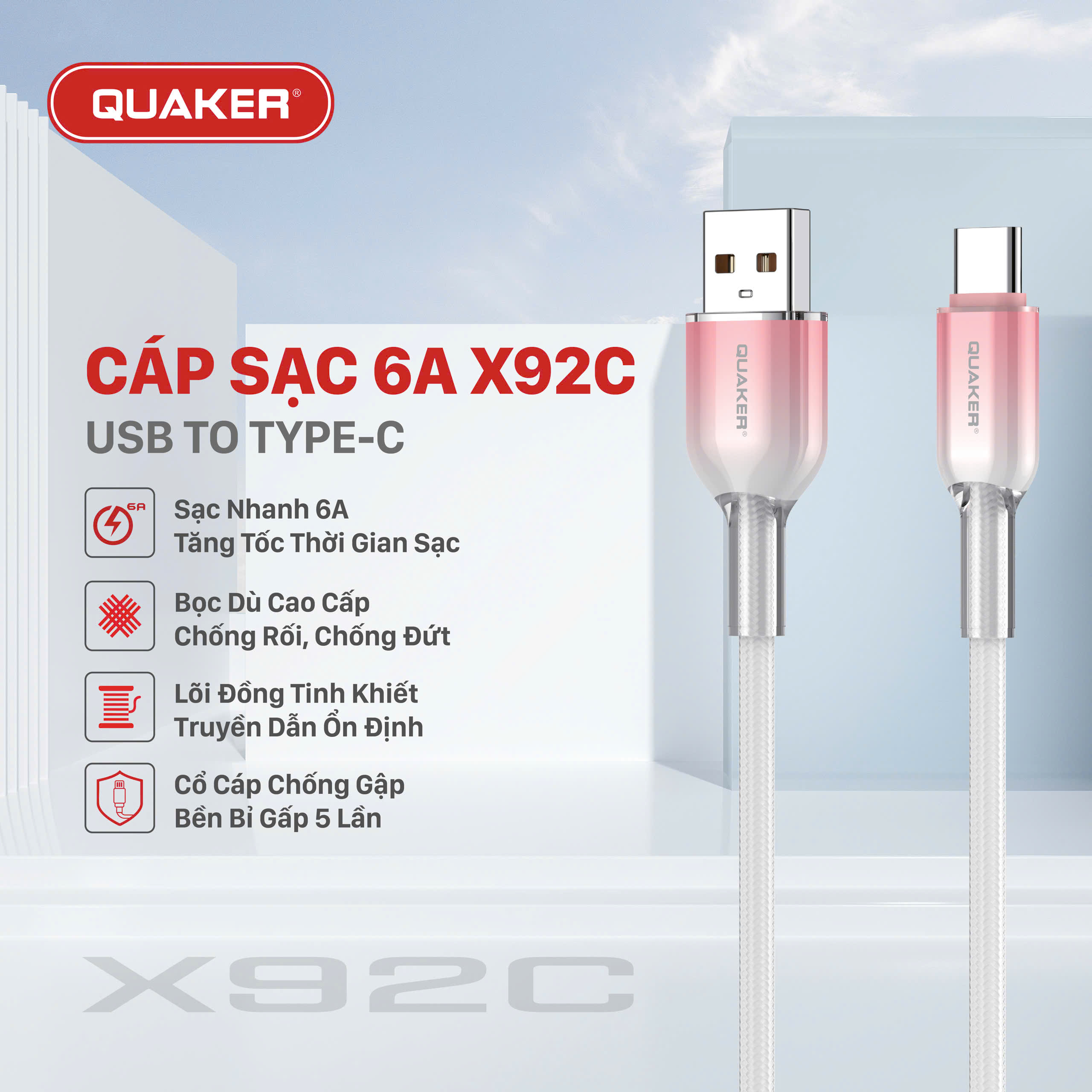 Cáp sạc Quaker X92