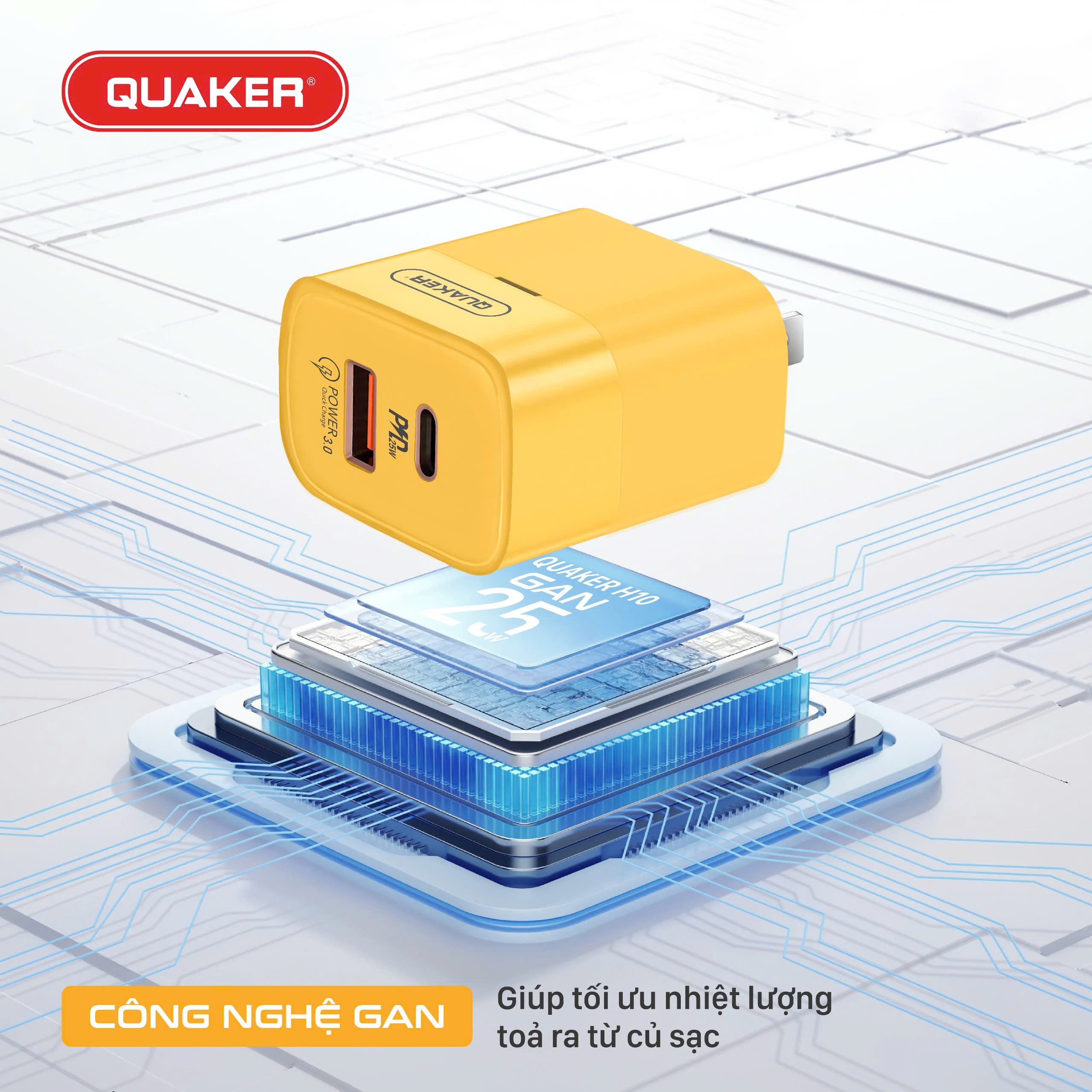Củ sạc Quaker H10
