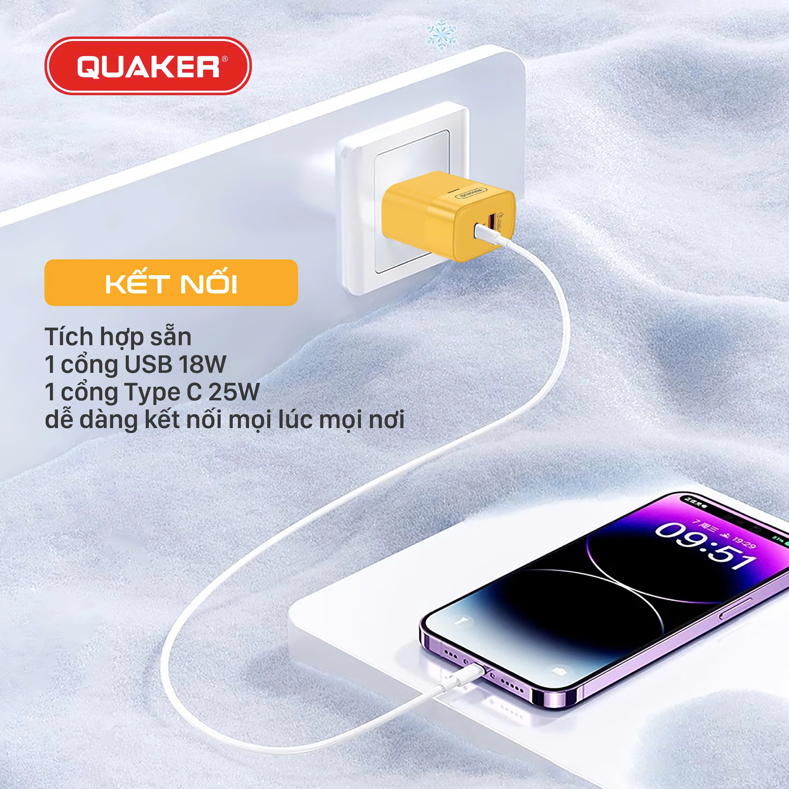 Củ sạc Quaker H10