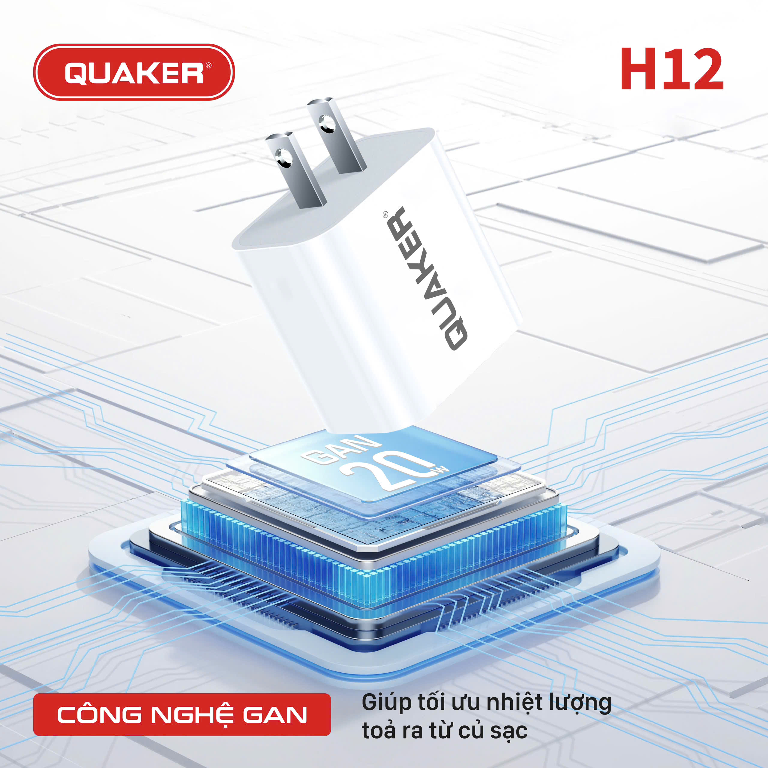 Củ sạc Quaker H12