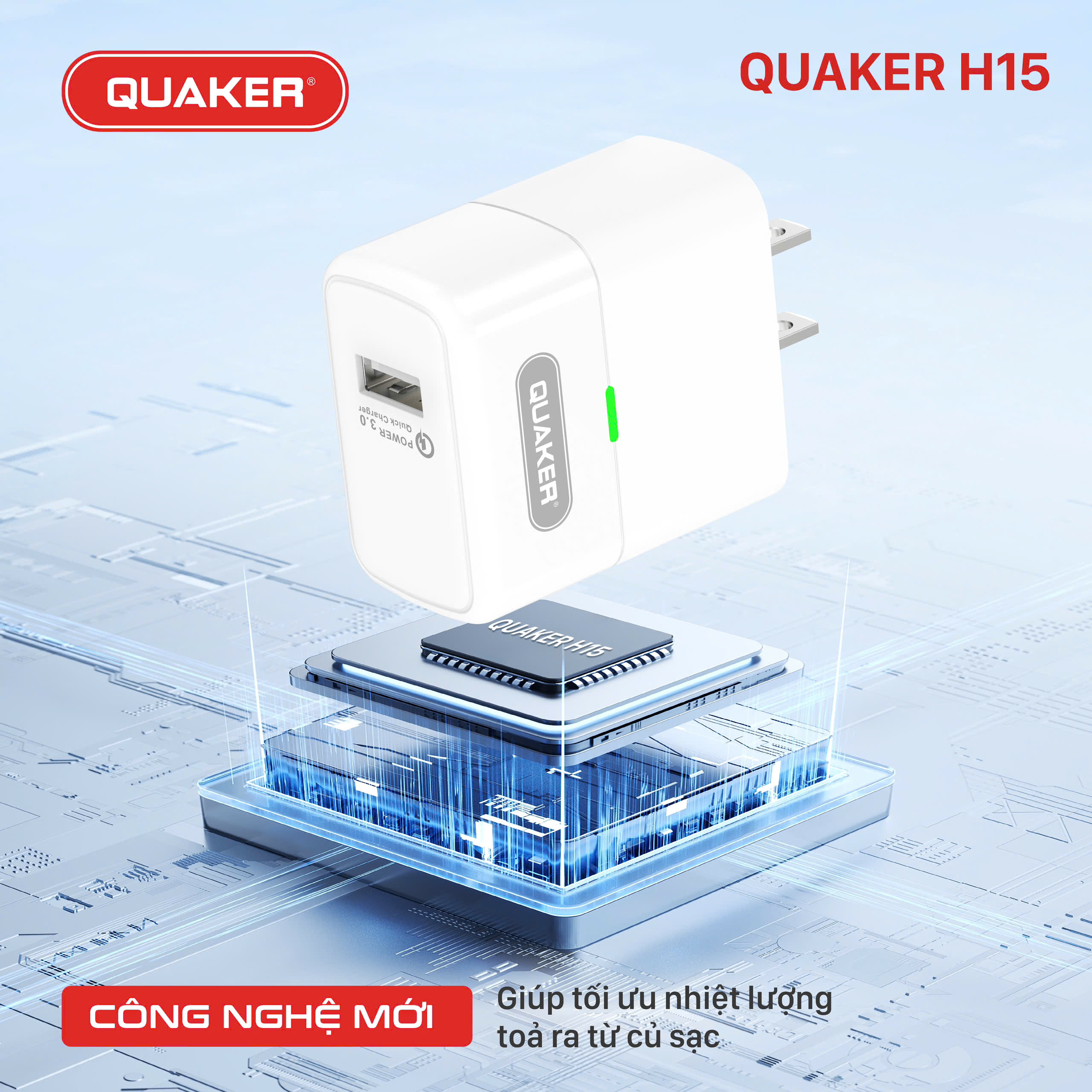 Củ sạc nhanh Quaker H15