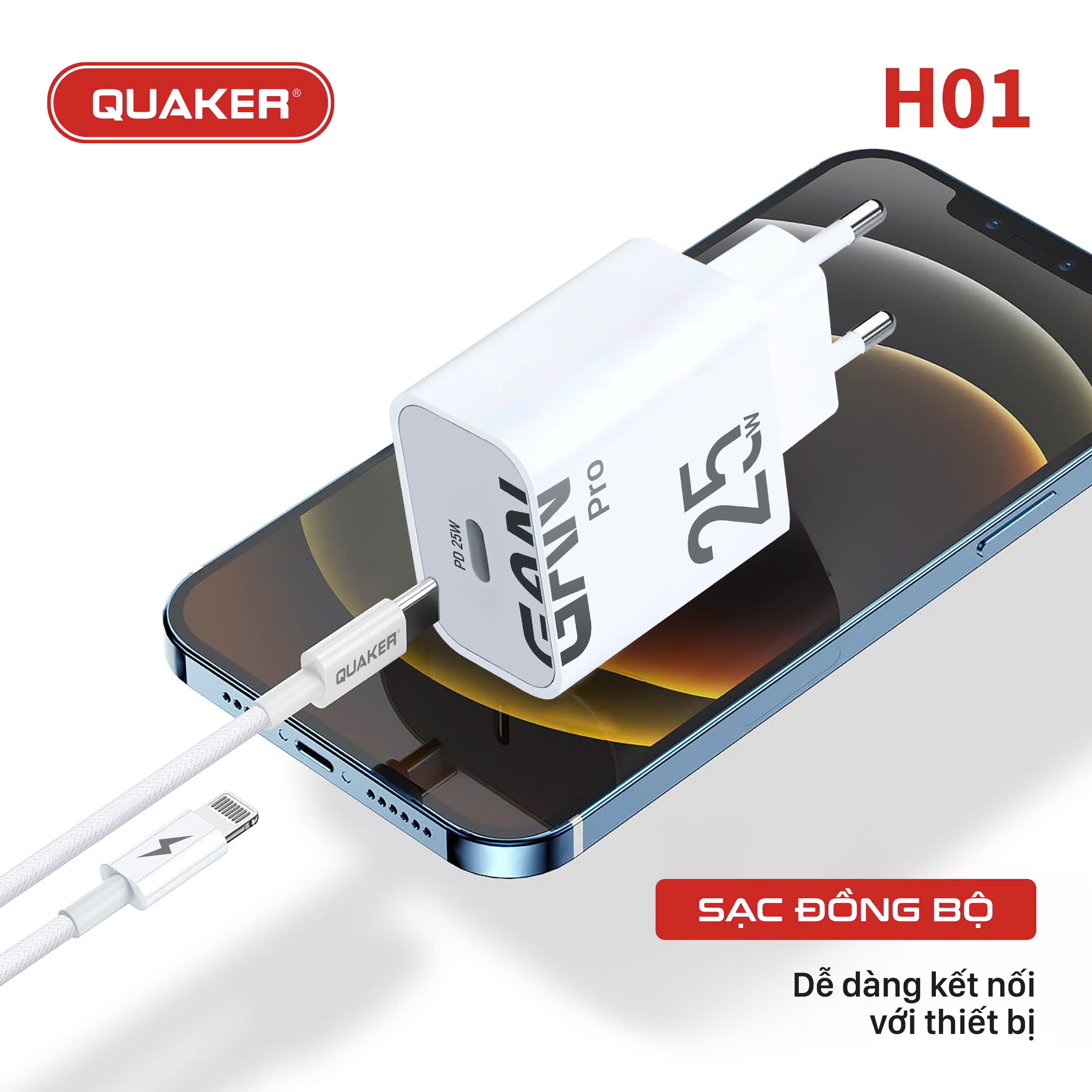 Củ sạc Quaker H01