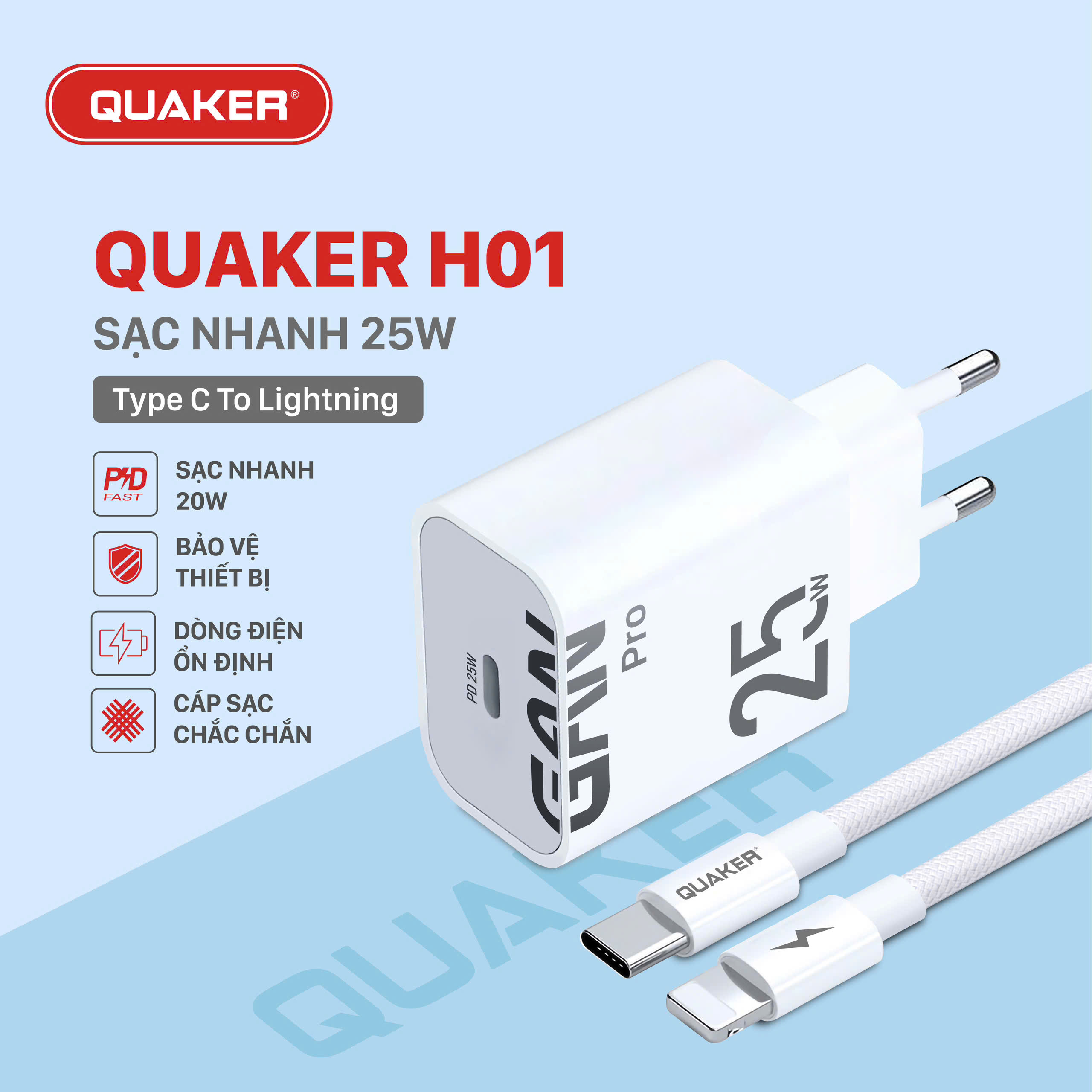 Củ sạc Quaker H01