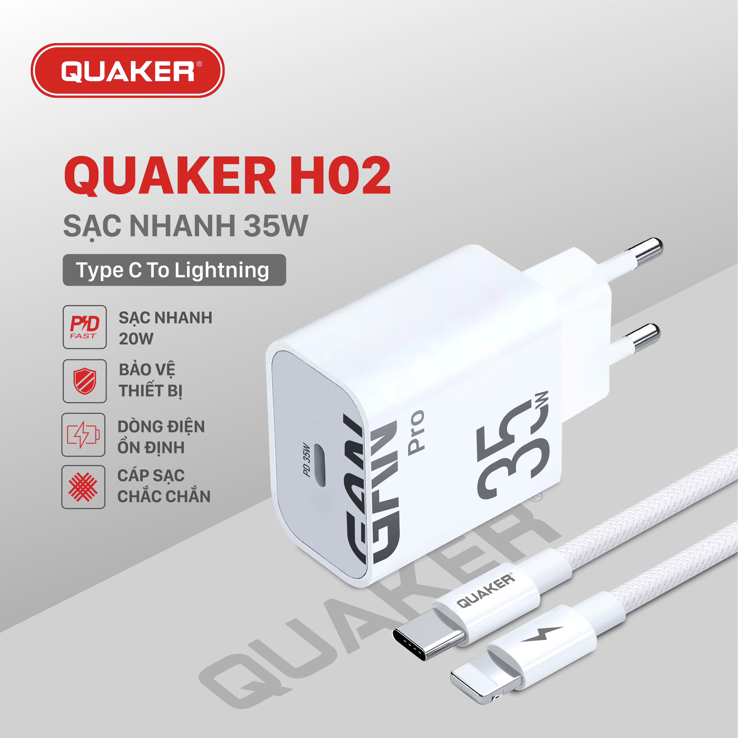 Cáp sạc Quaker H02