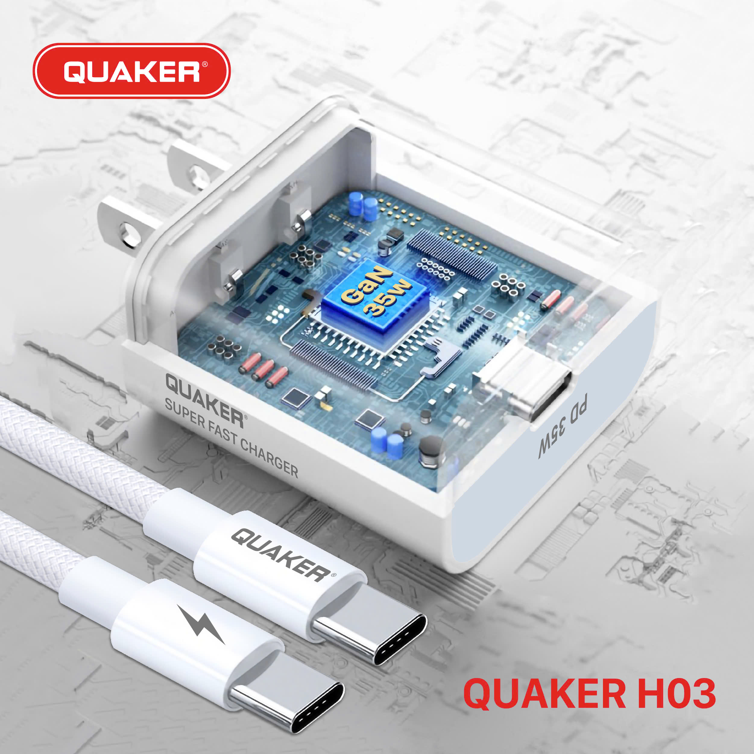 Củ sạc Quaker H03 US