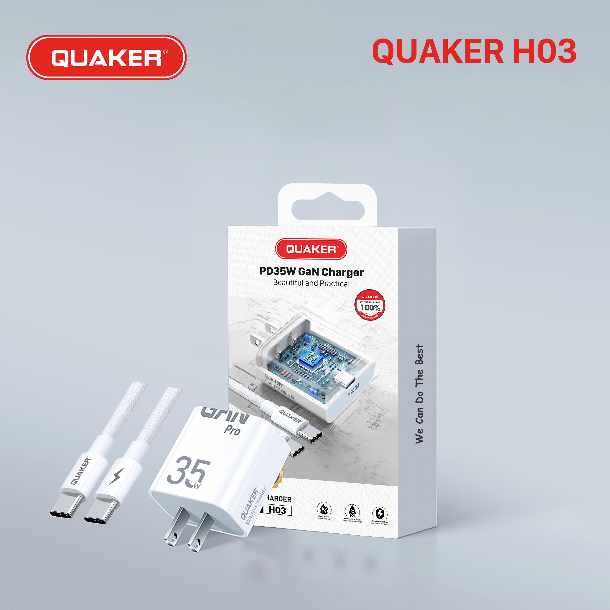 Củ sạc Quaker H03 US