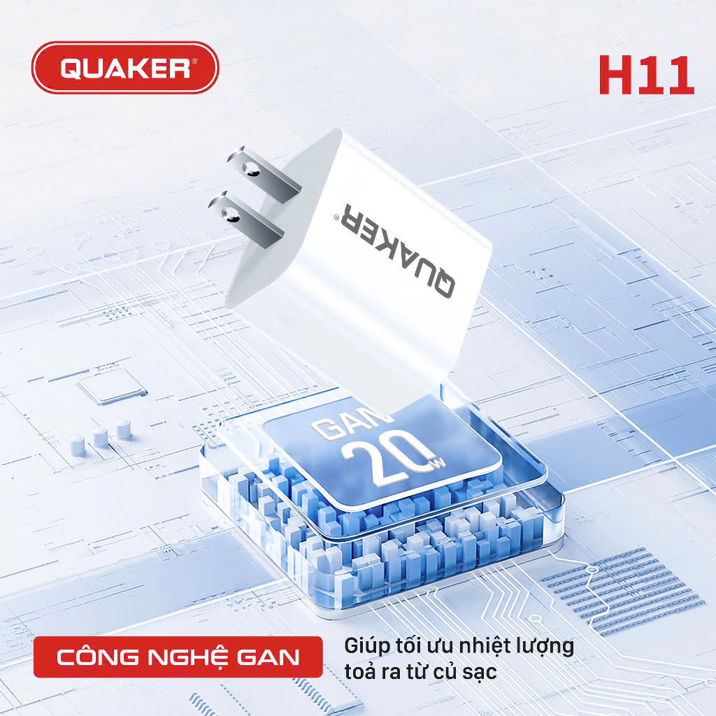 Củ sạc Quaker H11 20W