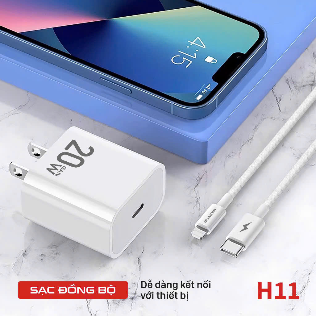 Củ sạc Quaker H11 20W
