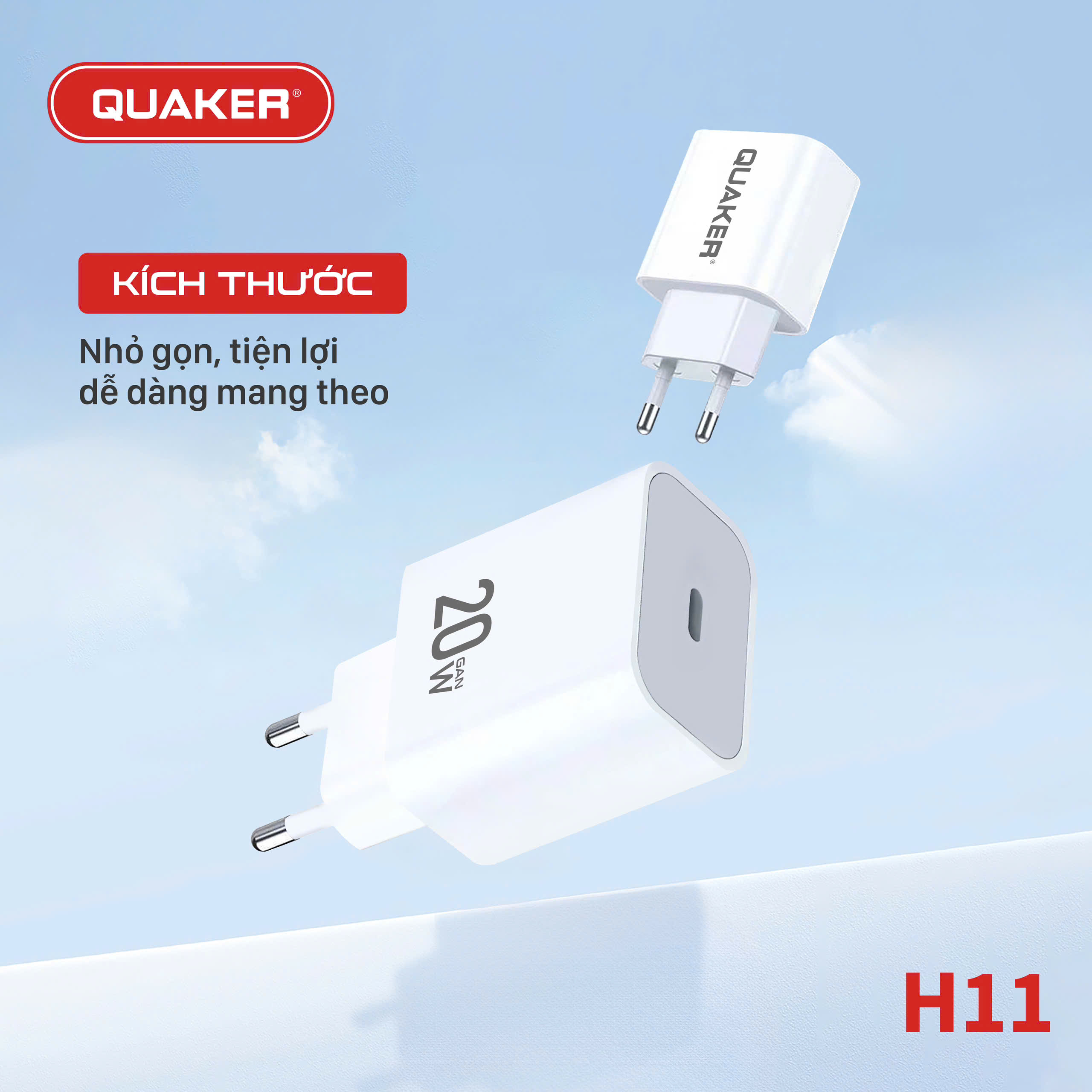 Củ sạc Quaker H11 20W
