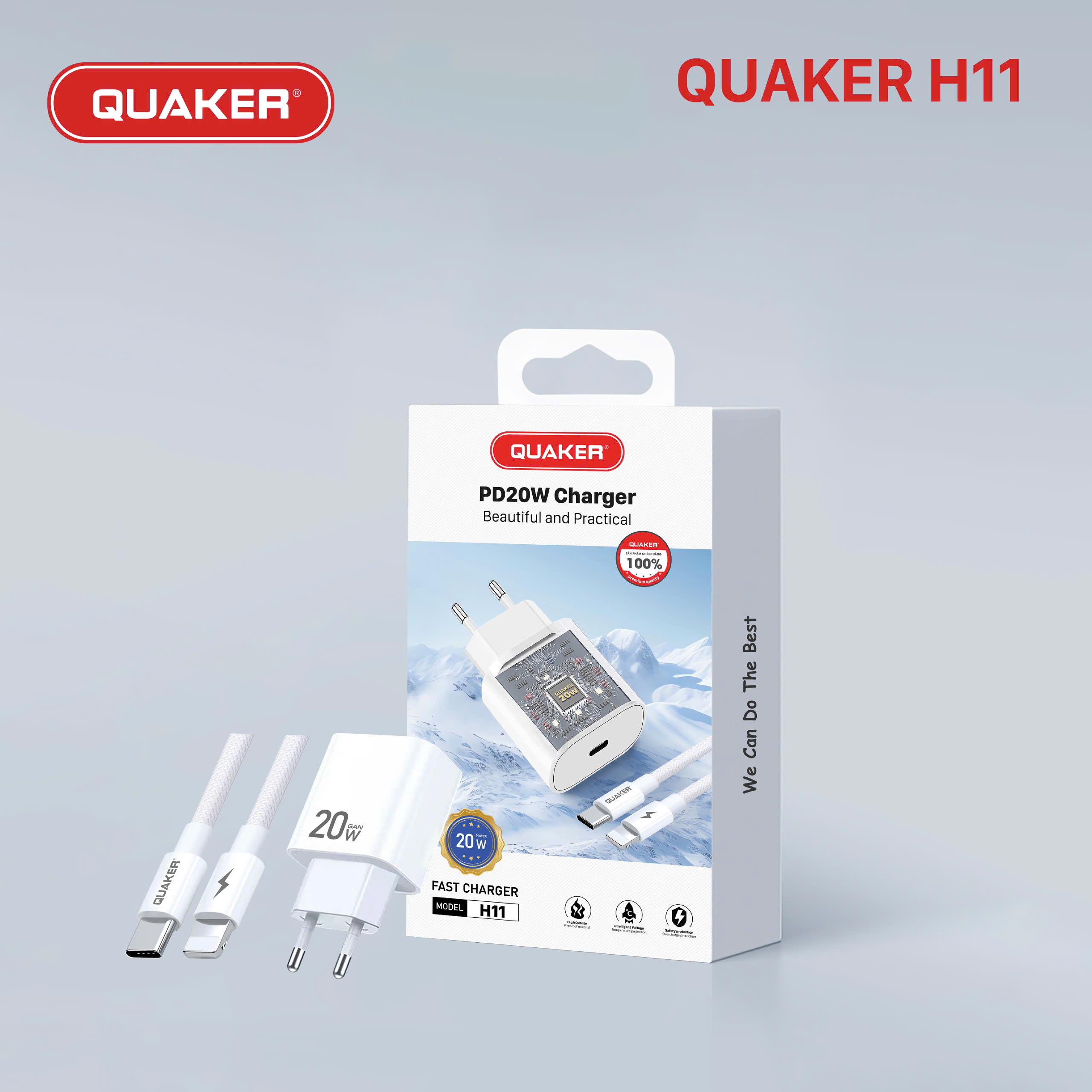 Củ sạc Quaker H11 20W