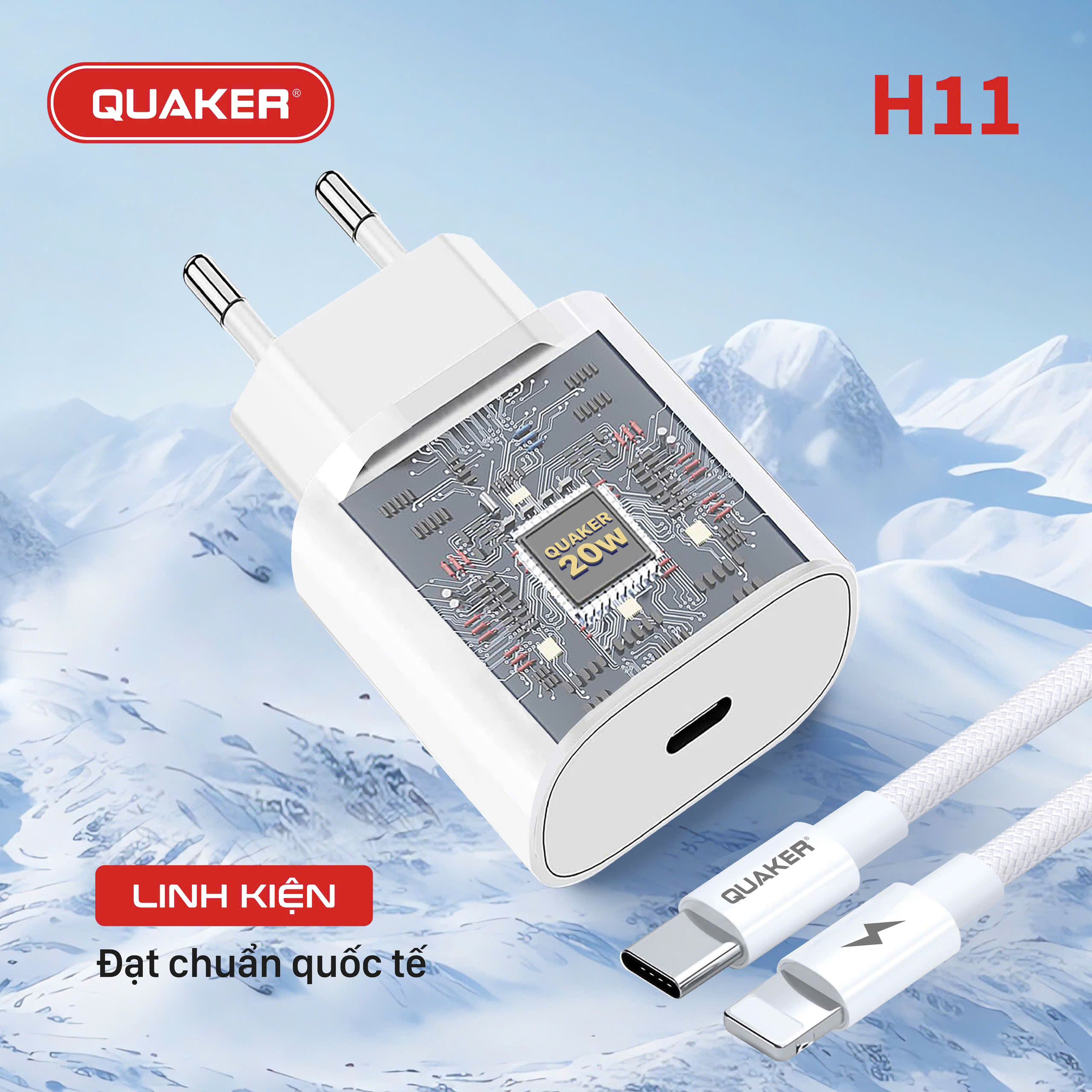 Củ sạc Quaker H11 20W