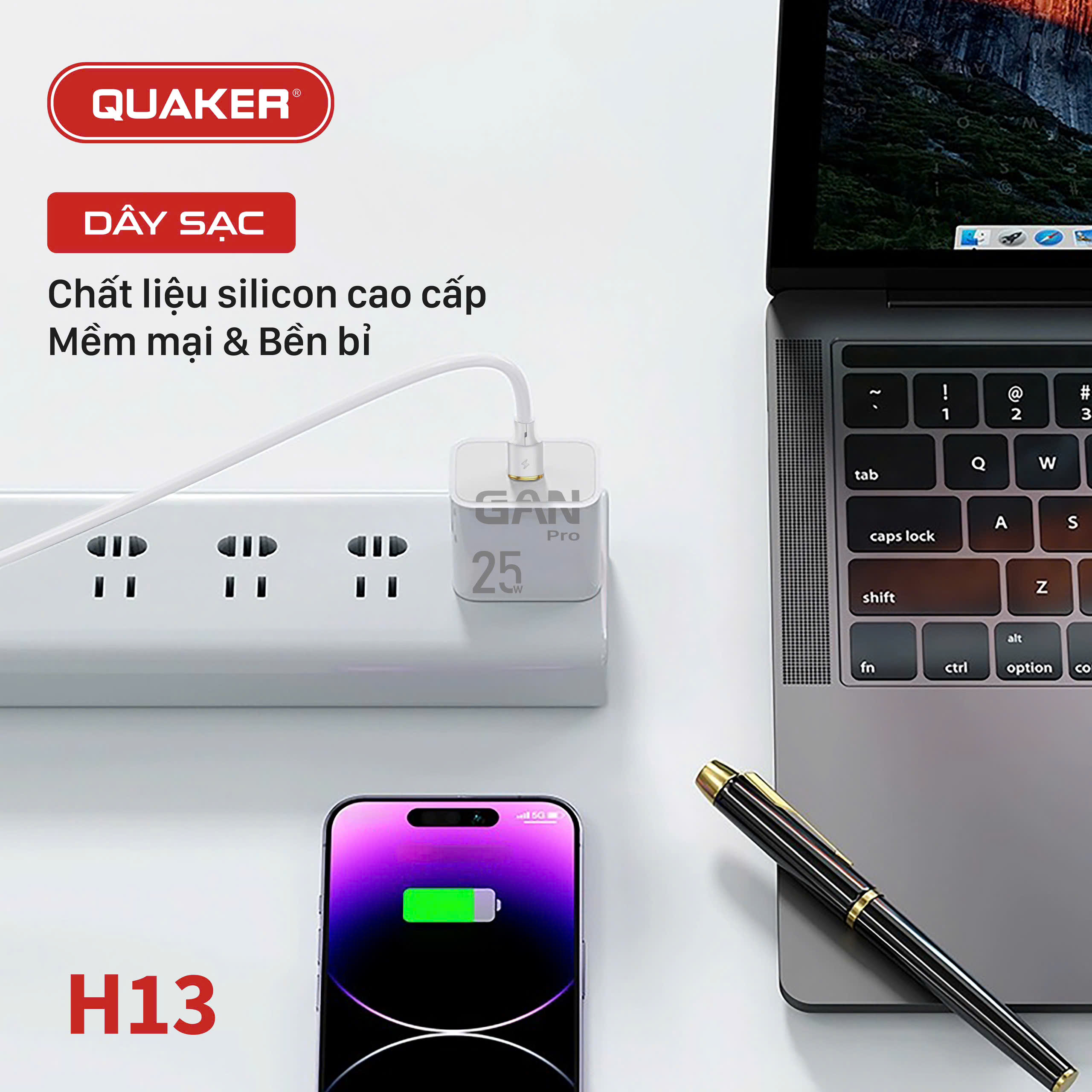 Củ sạc Quaker H13