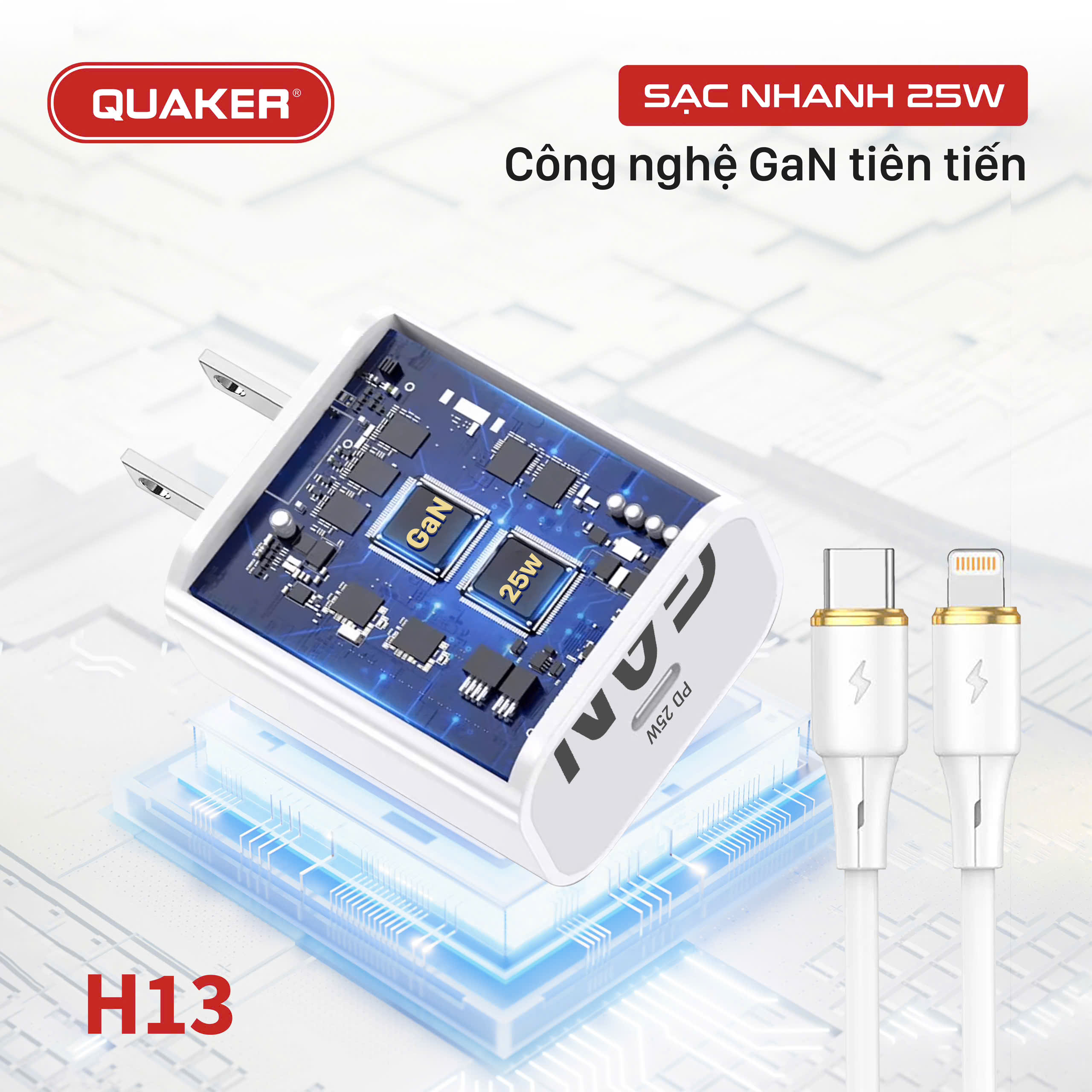 Củ sạc Quaker H13