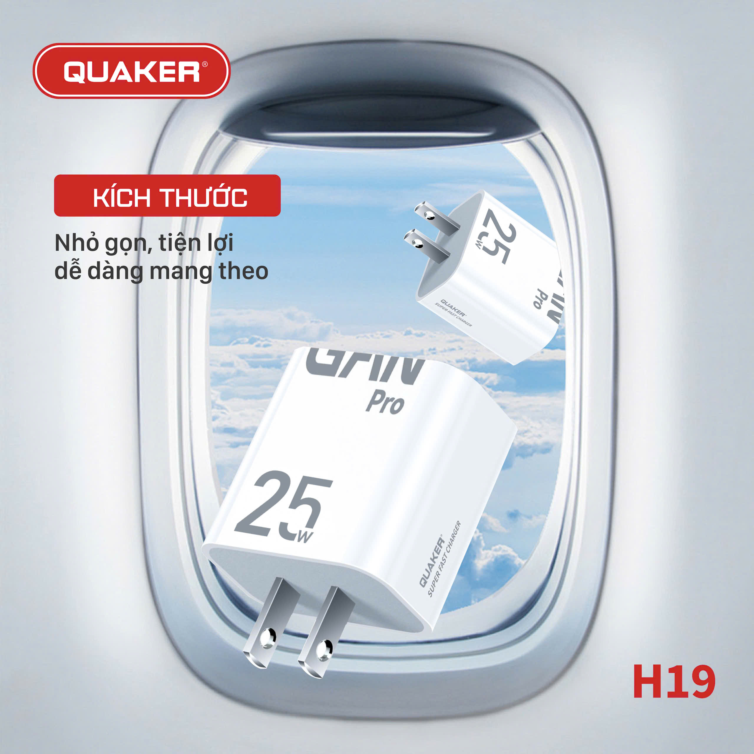 Củ sạc Quaker H19