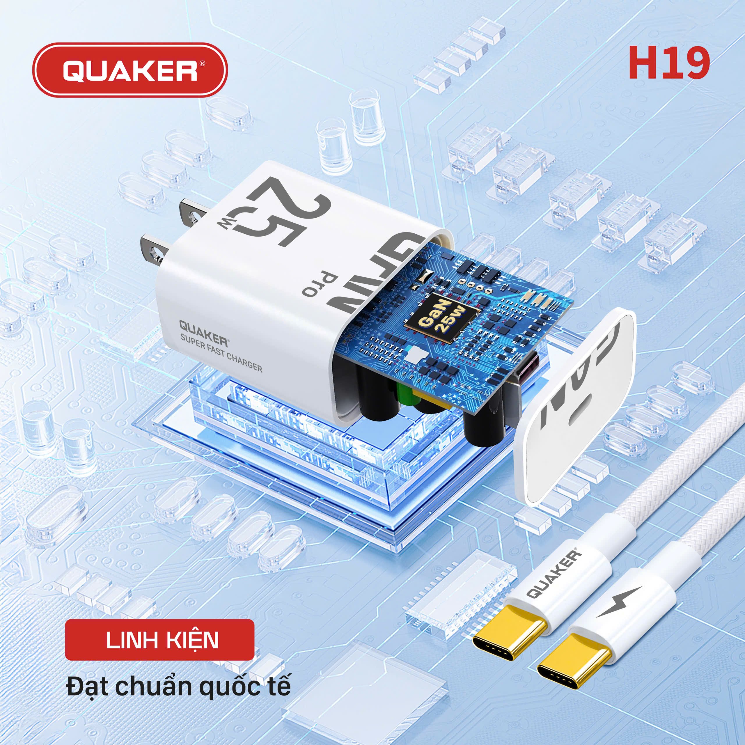 Củ sạc Quaker H19