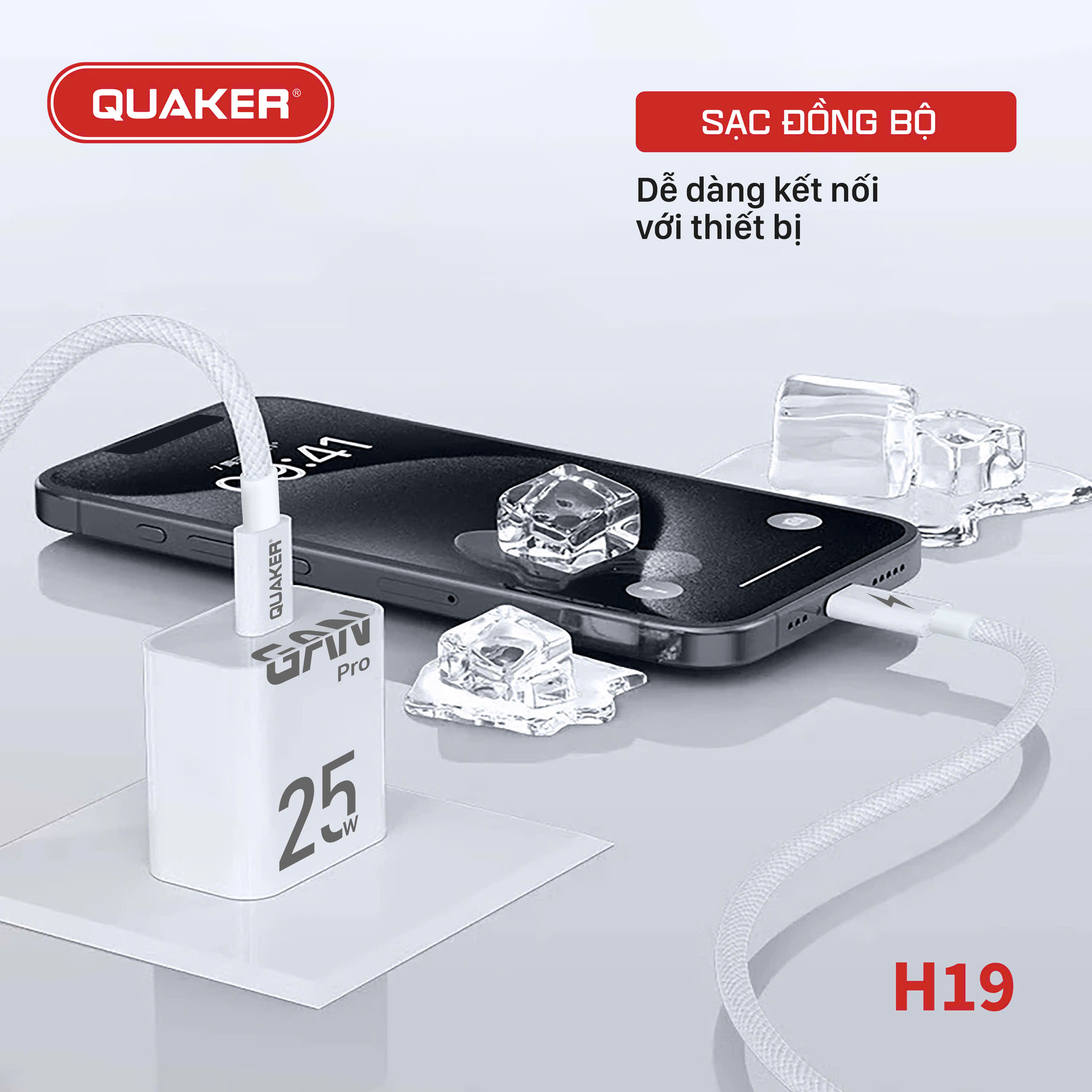 Củ sạc Quaker H19