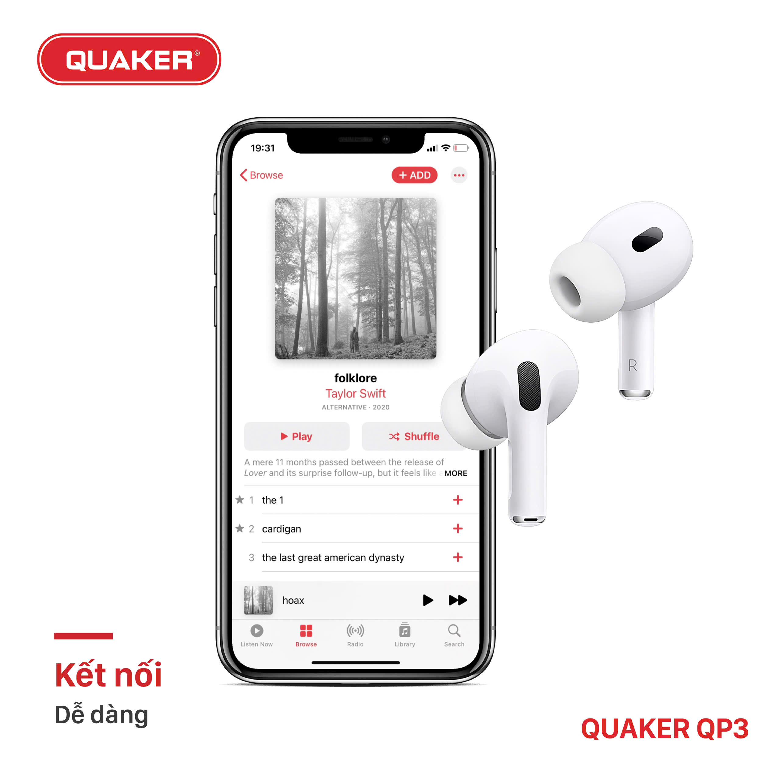 Tai nghe Bluetooh Quaker QP3
