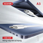 Cáp sạc Quaker A3 TypeC to TypeC - 60W