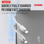 Cáp sạc Quaker X93 TypeC to TypeC - 100W