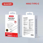Bộ Sạc Quaker Min3 TypeC to TypeC - 25W GaN Pro